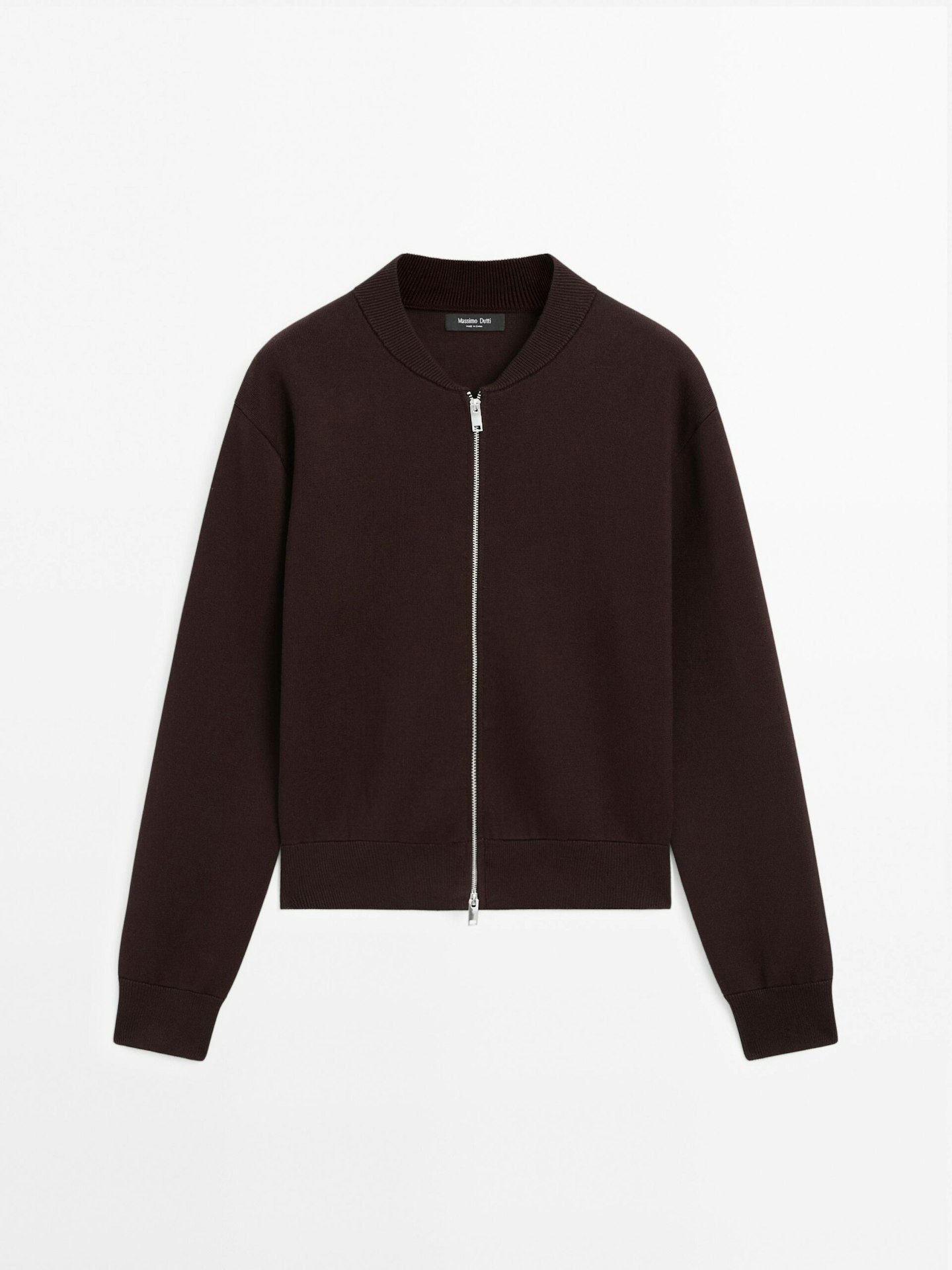 massimo dutti burgundy cardigan