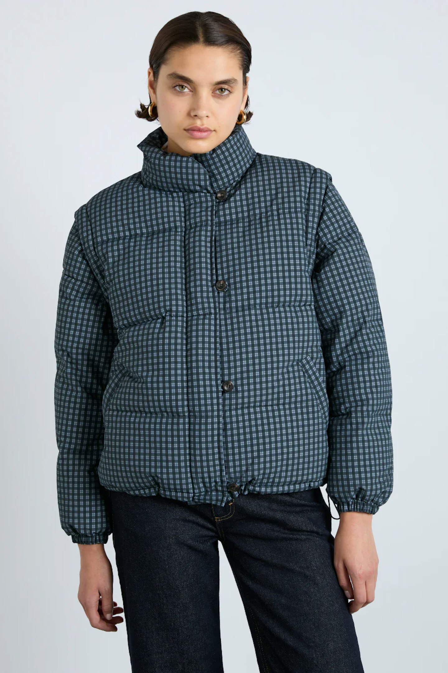 damson madder puffer gingham 