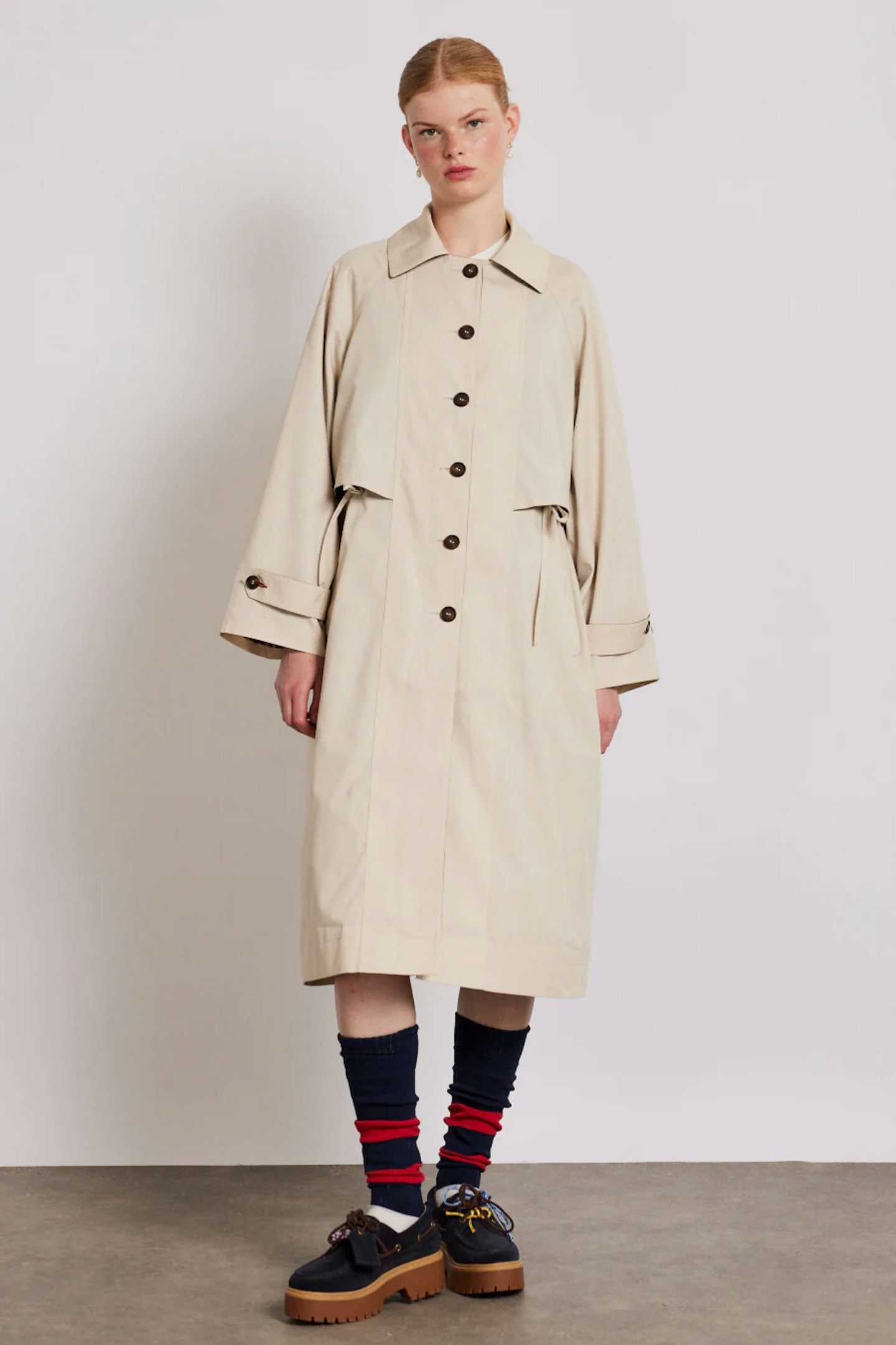 damson madder trench coat 