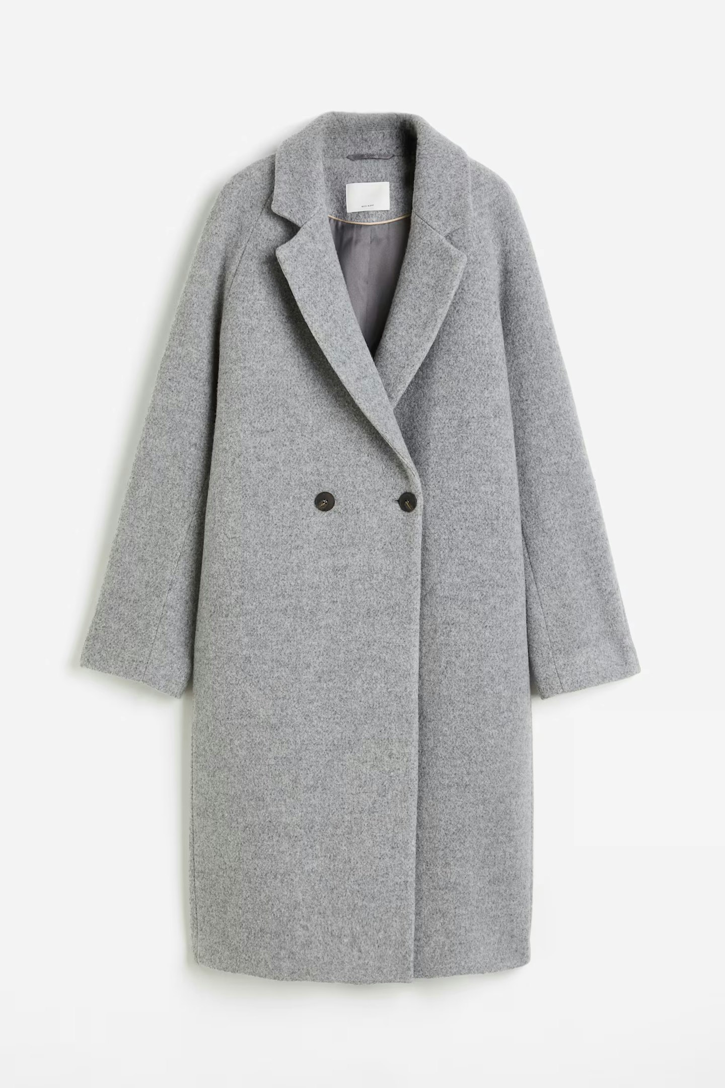 h&m grey coat 