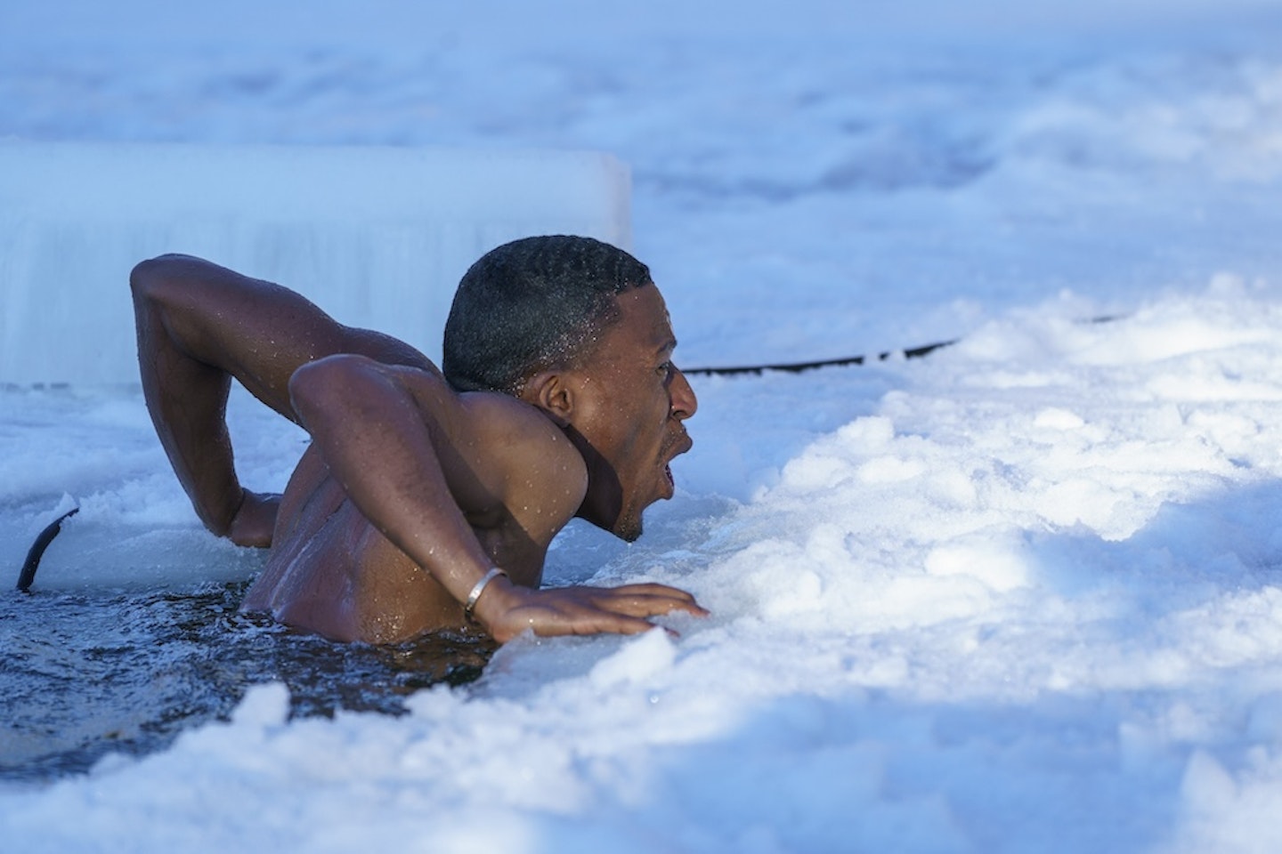 Yung Filly takes an ice plunge