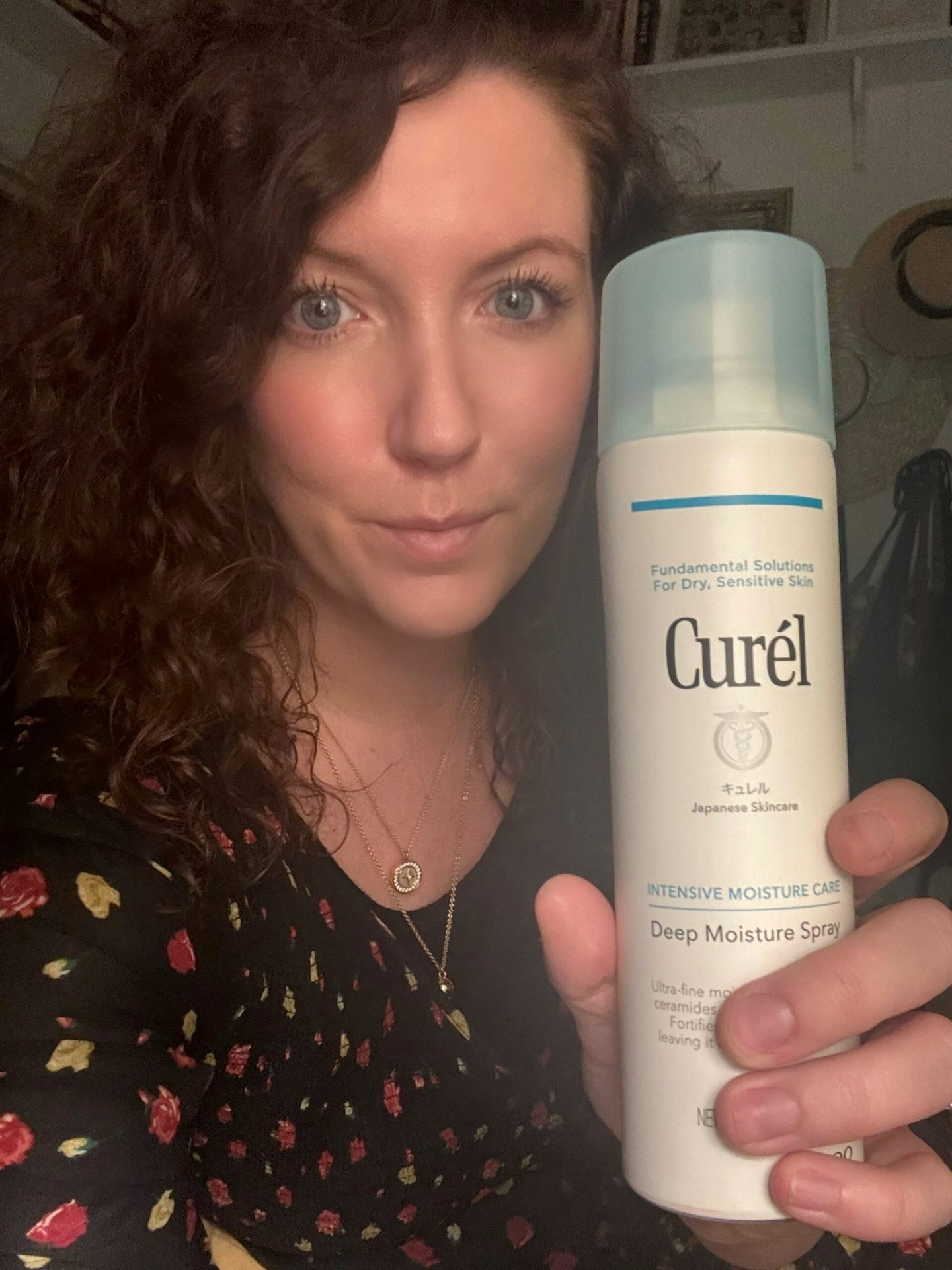 Hannah Banks-Walker with the Curel spray