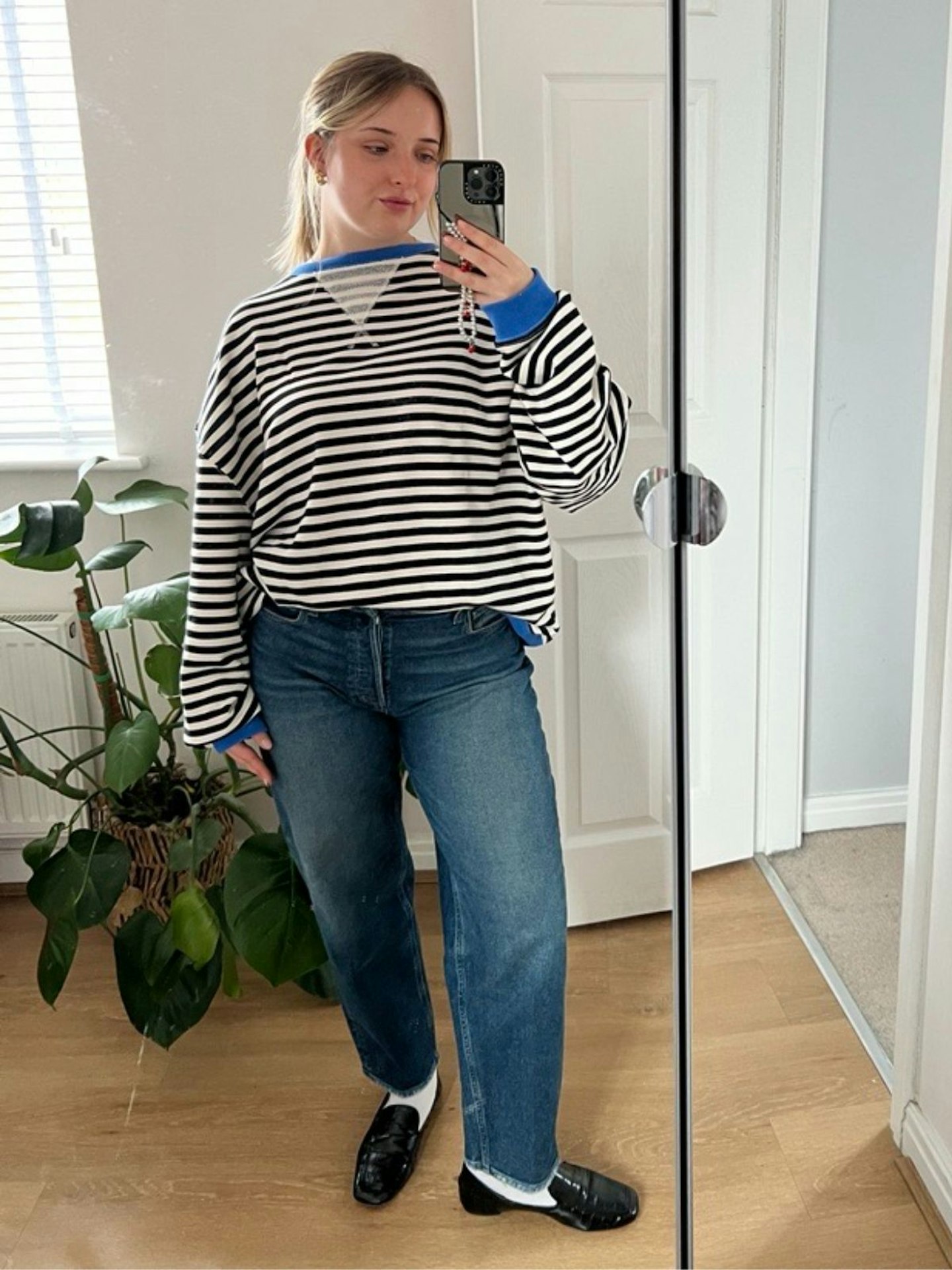 Classic Striped Oversized Crewneck