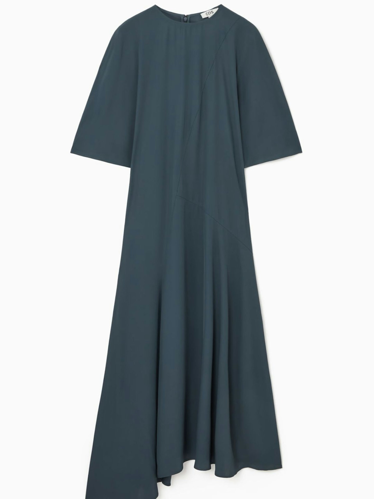 COS, Asymmetric Draped Midi Dress