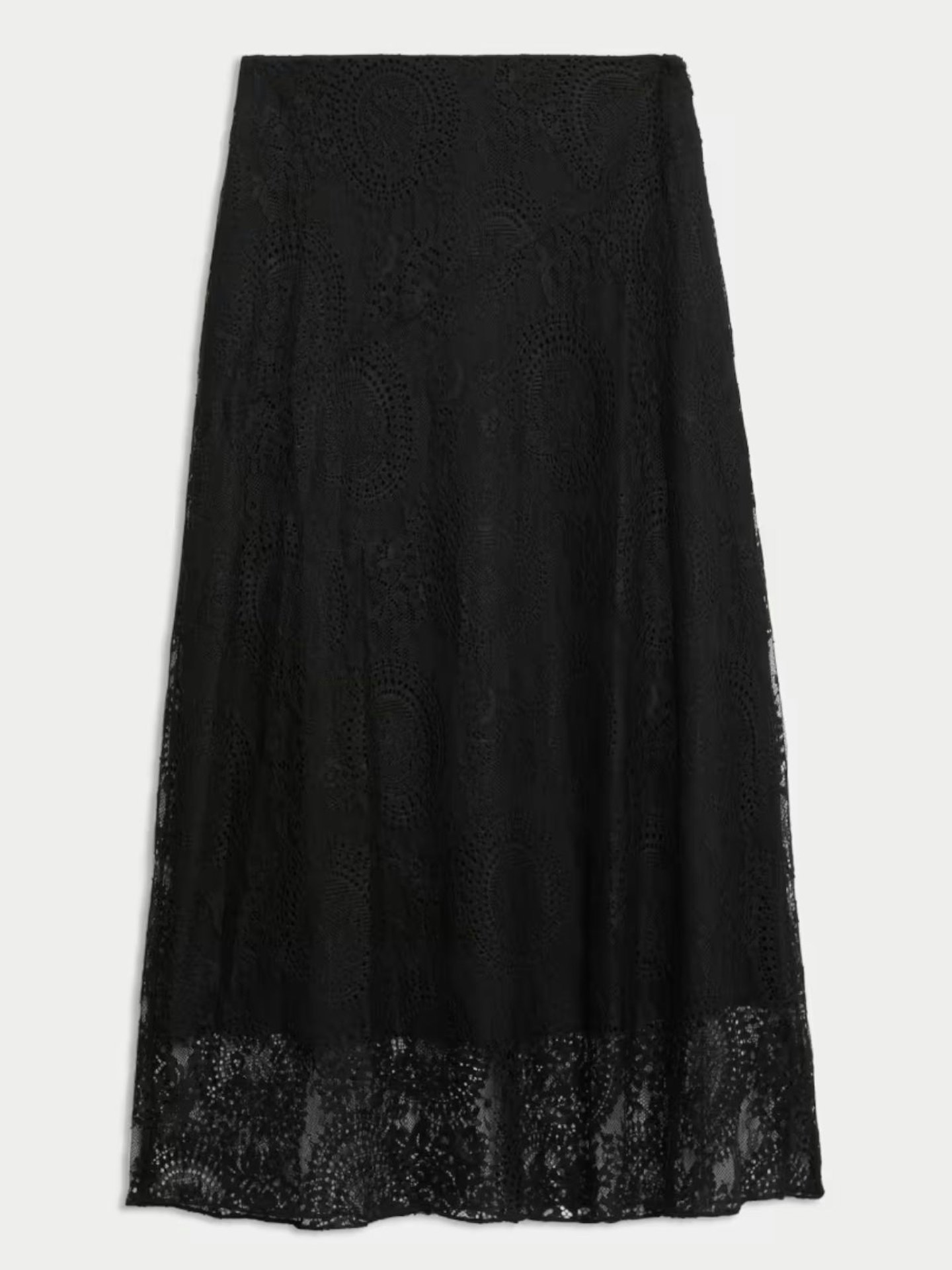 M&S, Lace Maxi Skirt With Cotton