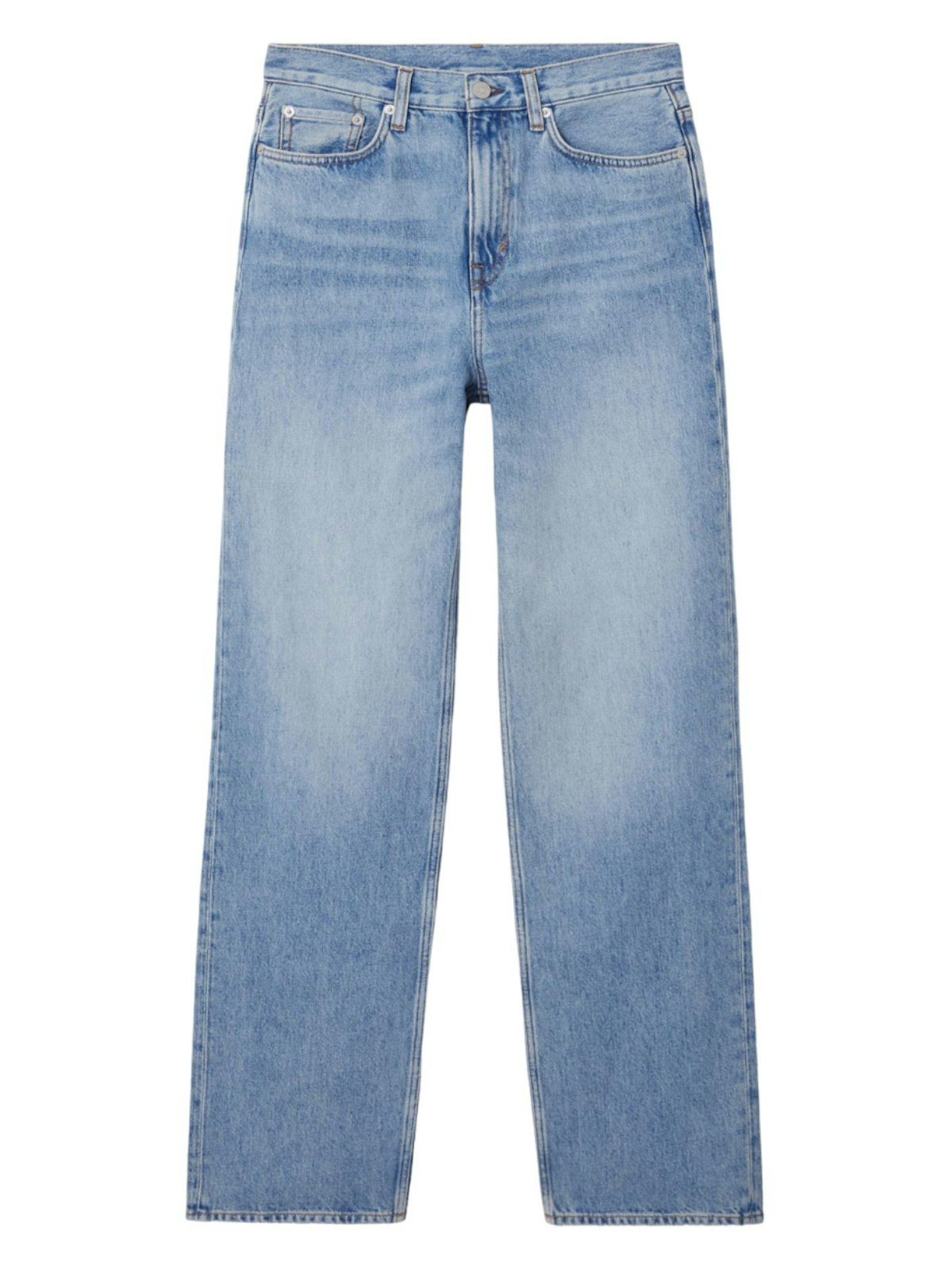 Column Straight-Leg Jeans