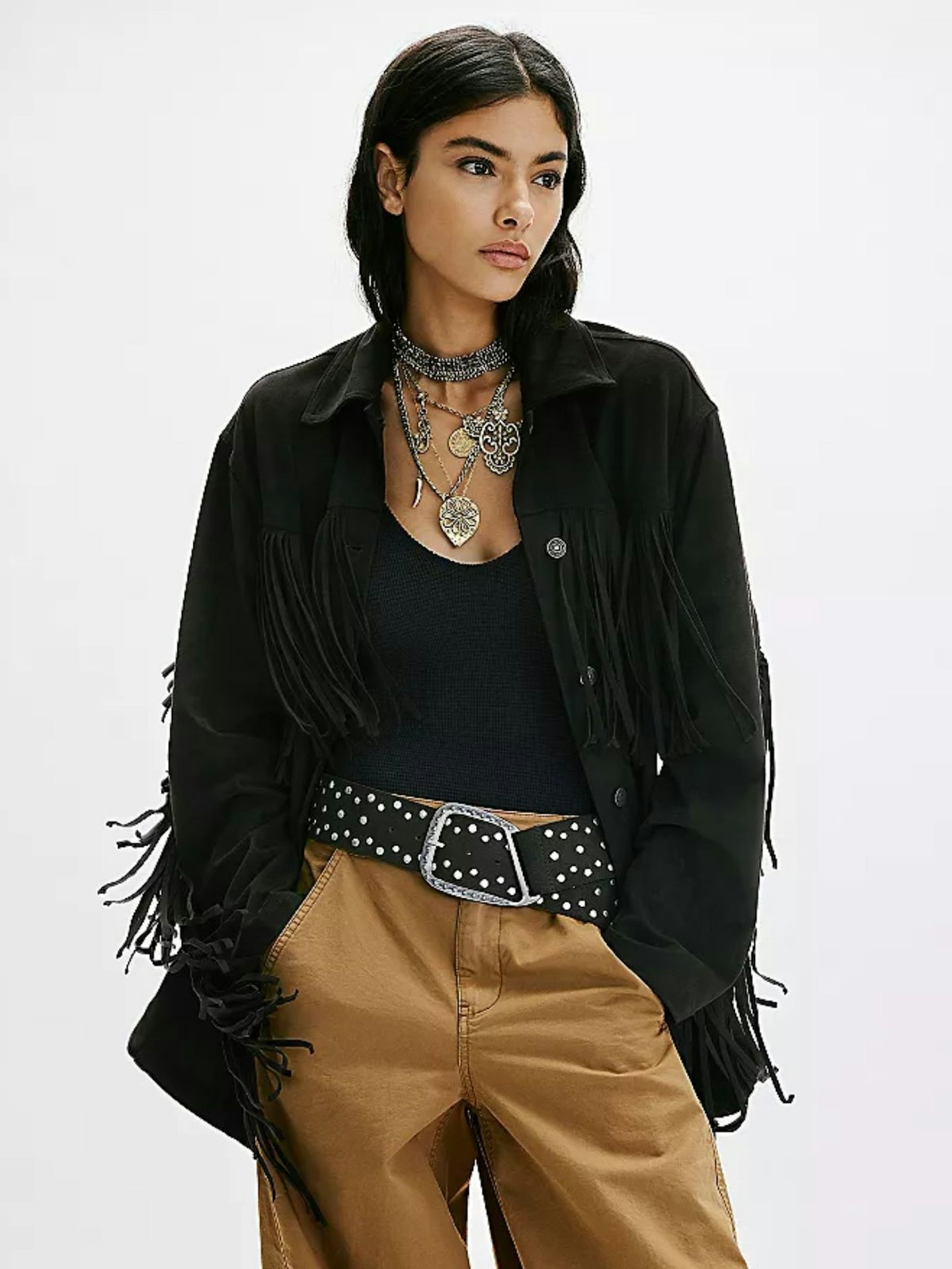 Fringe Out Vegan Suede Jacket