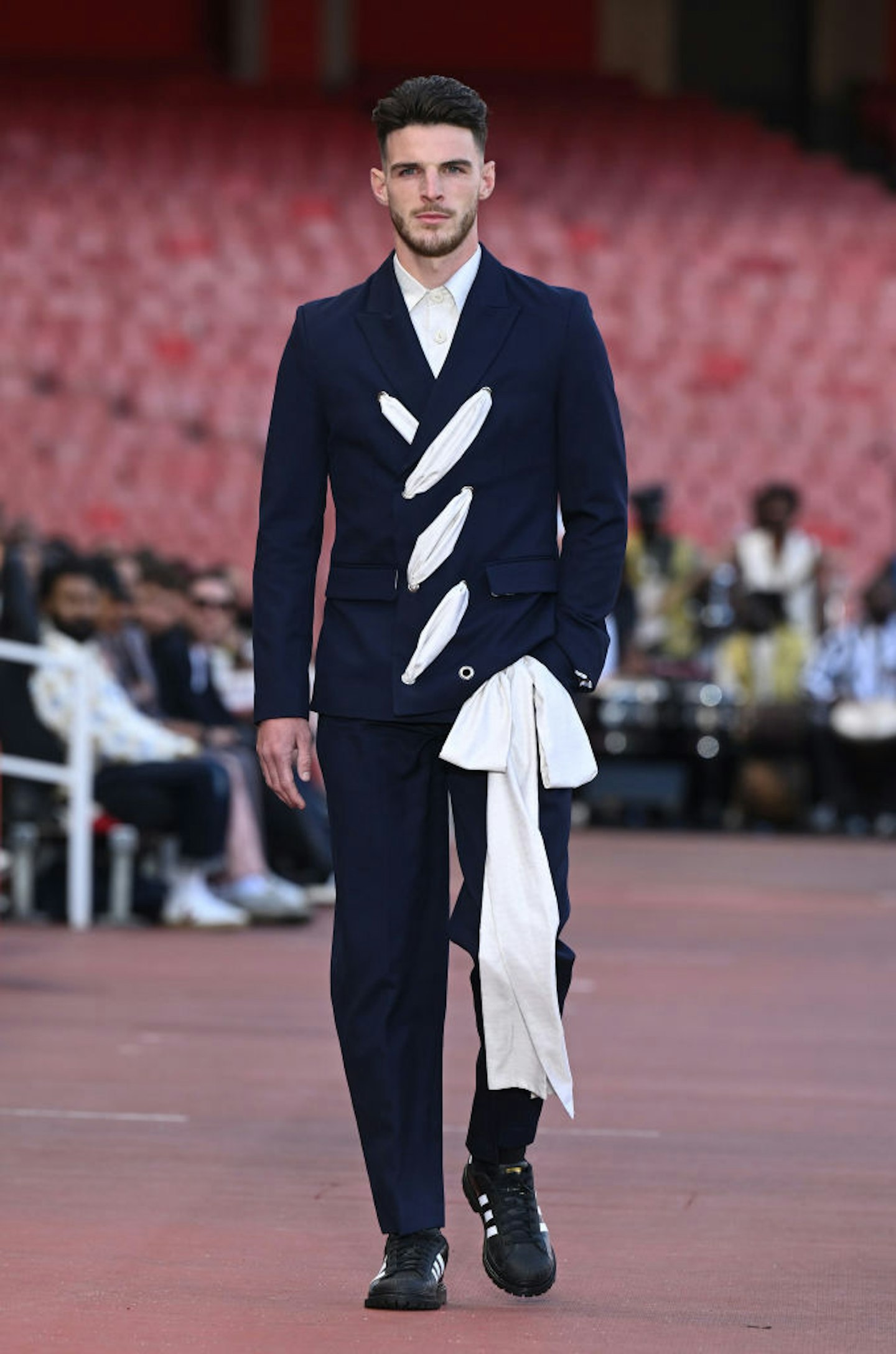 Declan Rice walks the runway at the Labrum London show during London Fashion Week September 2024