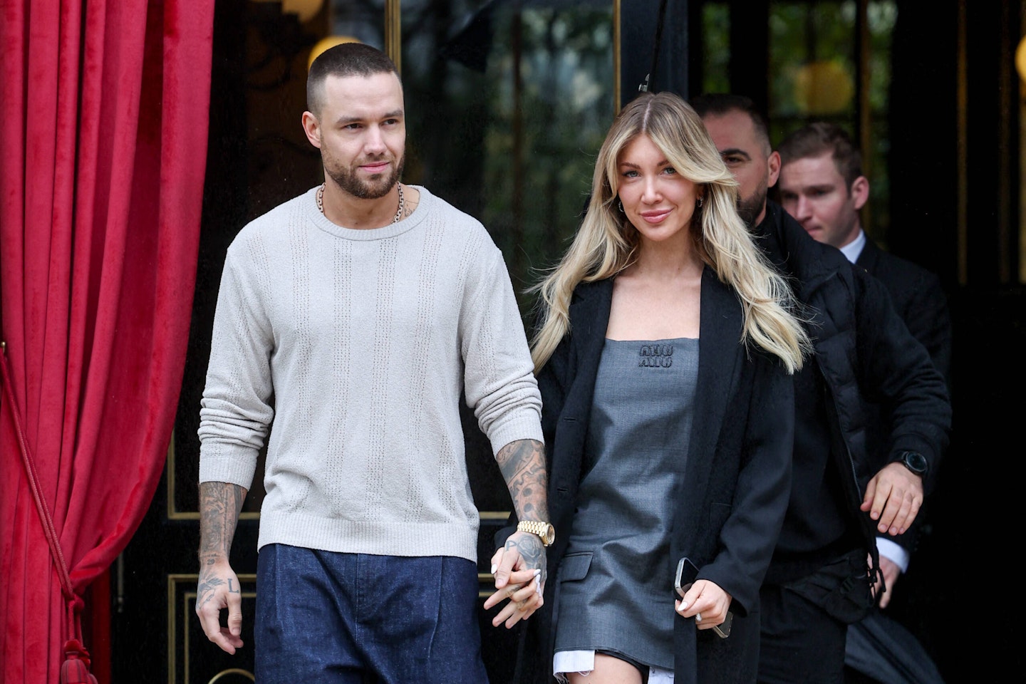 Liam Payne and Kate Cassidy at Paris Fashion Week in March 2024