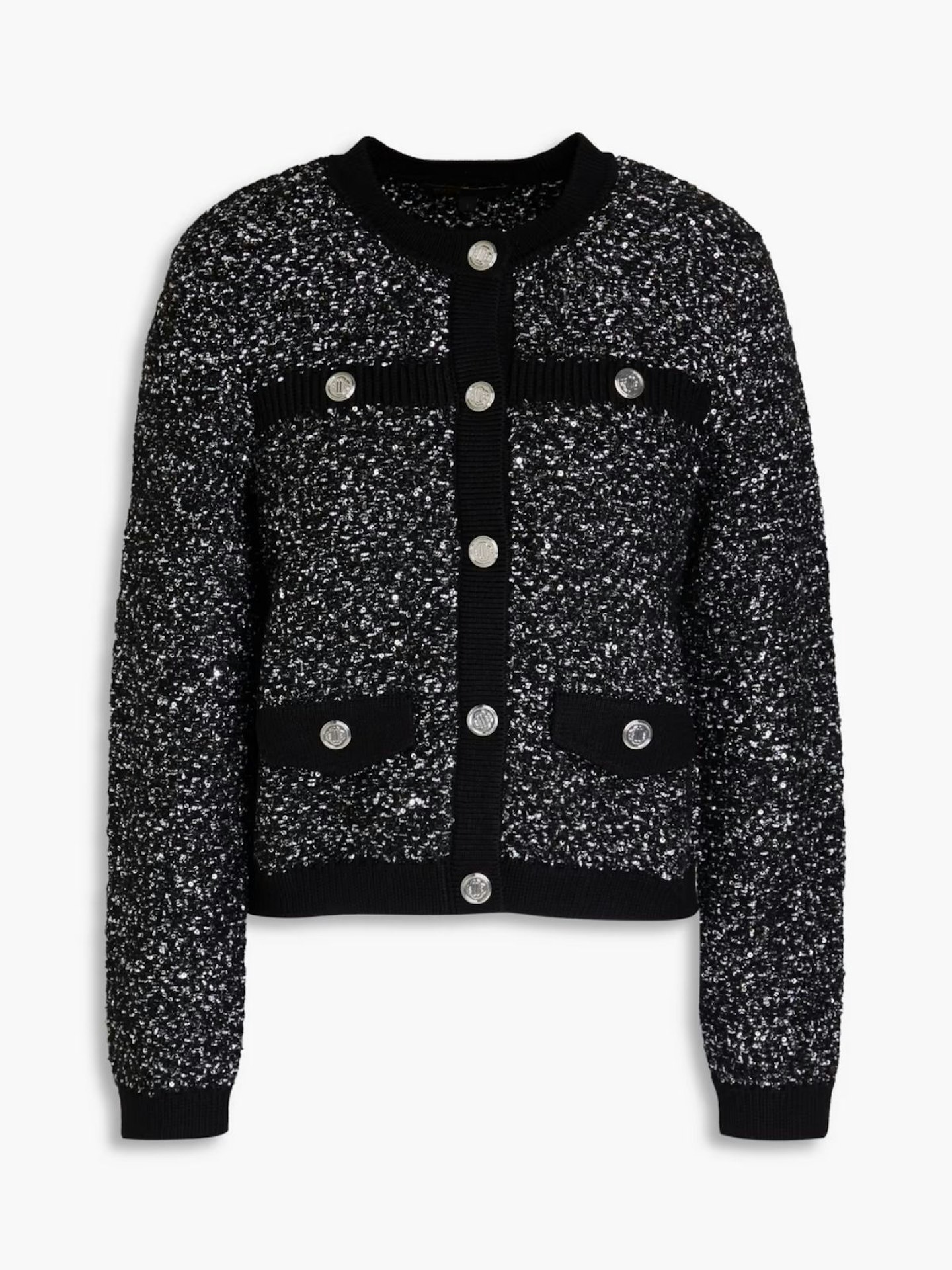 MAJE, Sequined Tweed Cardigan