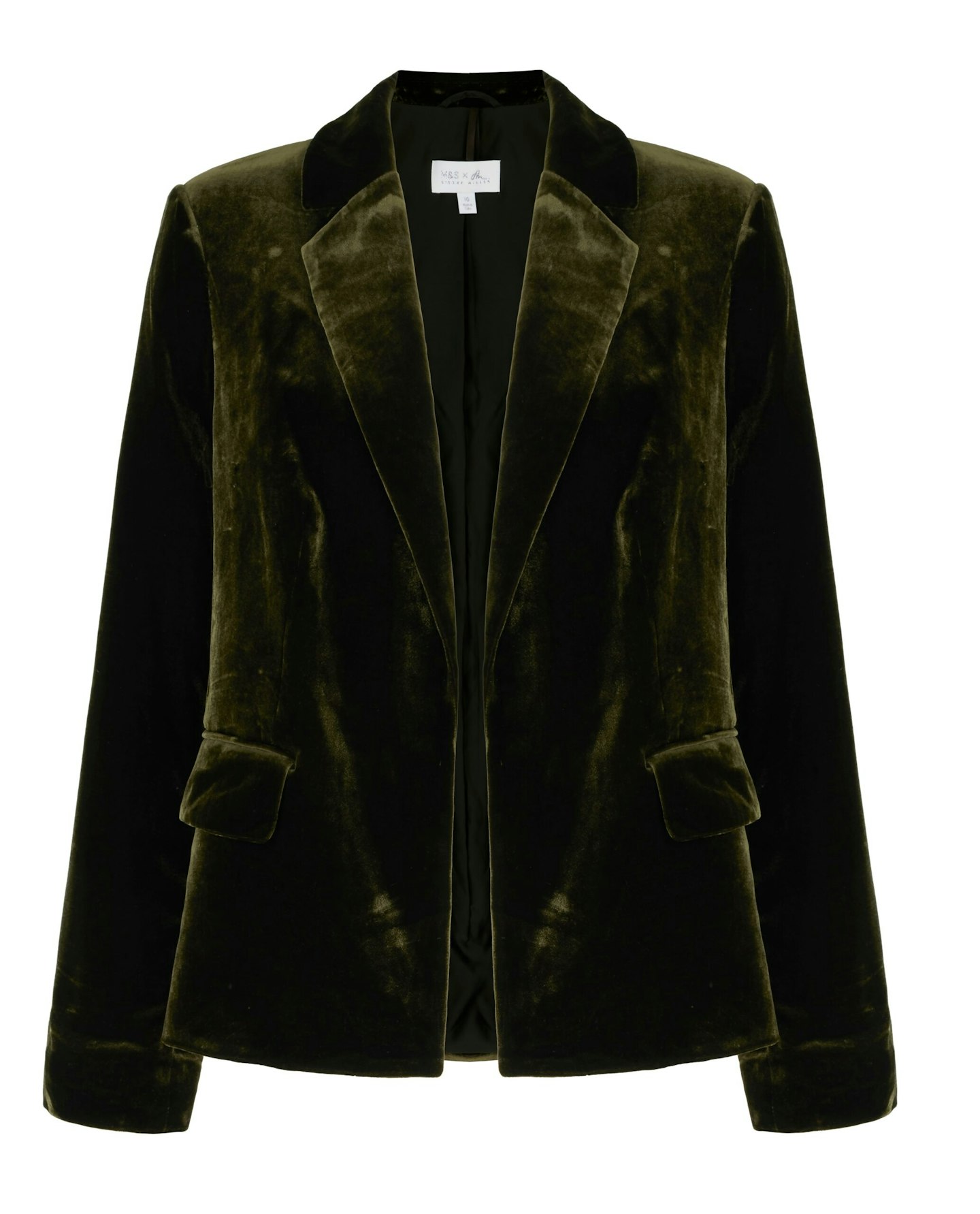 m&s x sienna miller velvet blazer