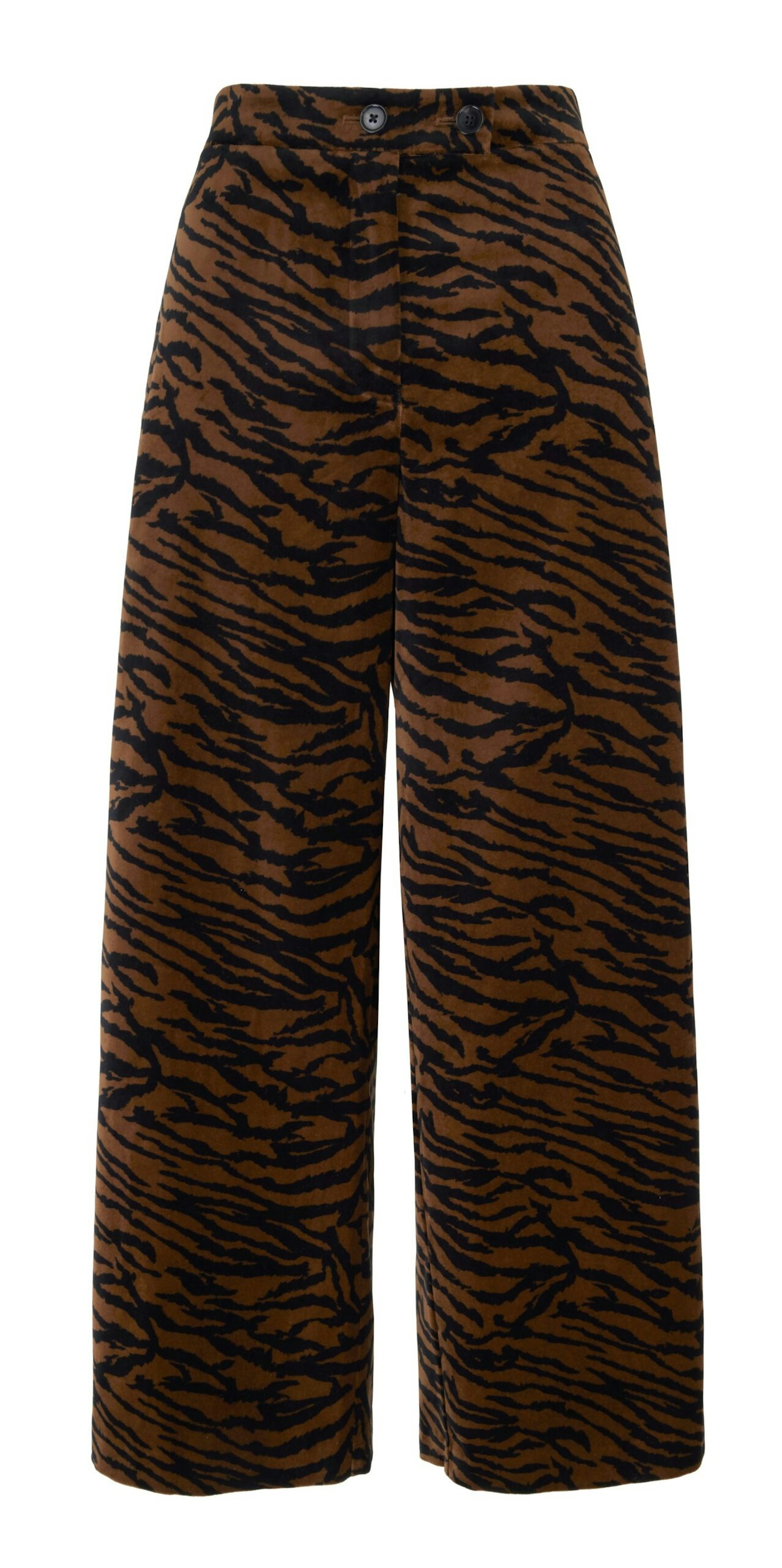 m&s x sienna miller tiger print trousers