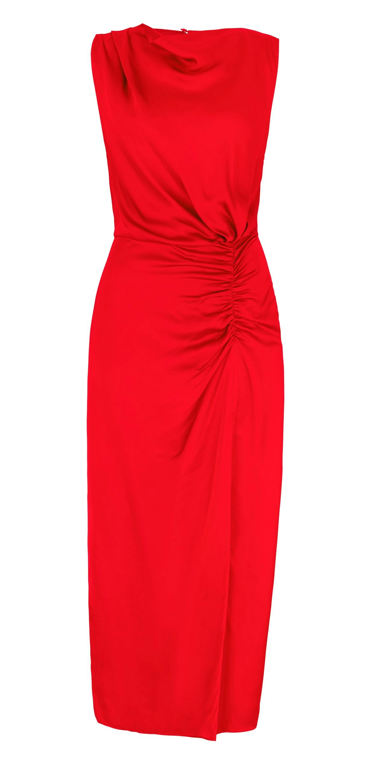 m&s x sienna miller red dress 