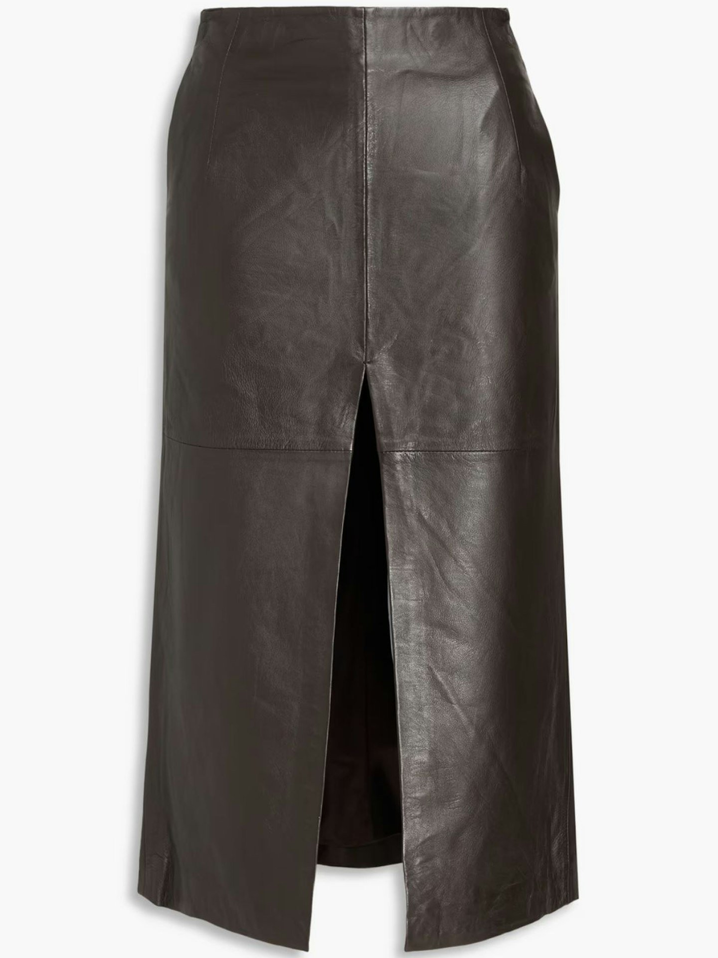 MUUBAA, Mallory Leather Midi Skirt