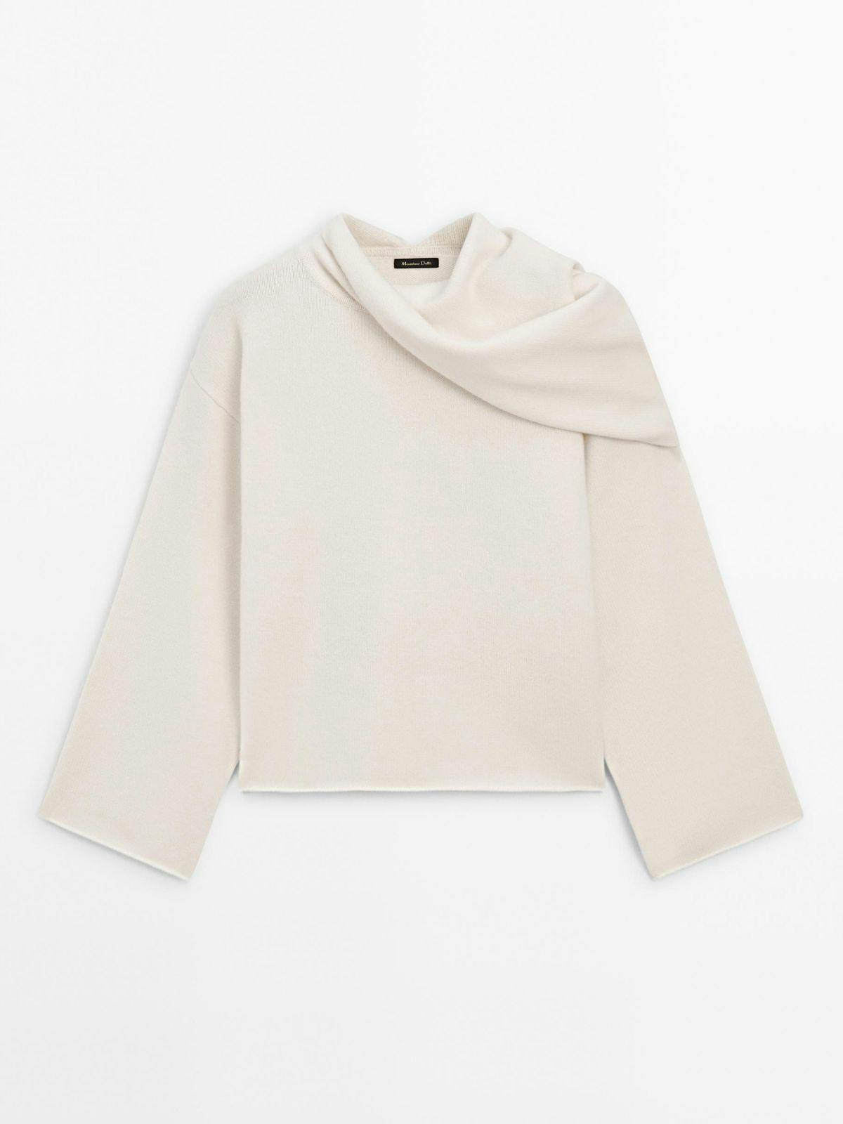 Cape En Laine Massimo Dutti Taille S - Noire Et Blanche - Occasion Très Bon état - Automne/Hiver