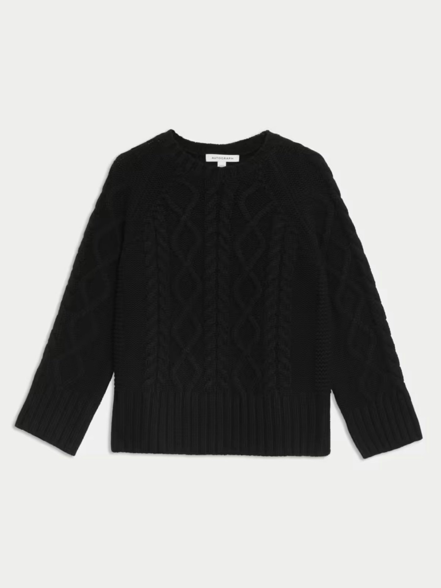 Merino Wool With Cashmere Cable Knit Jumper