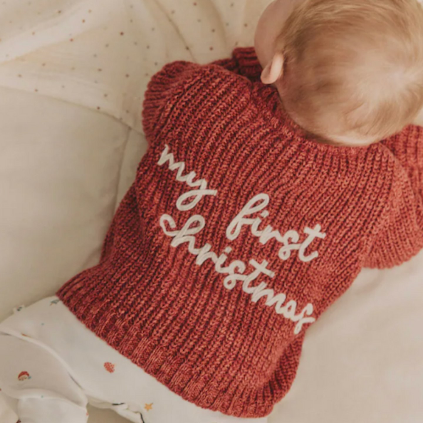 My First Christmas Knitted Cardigan