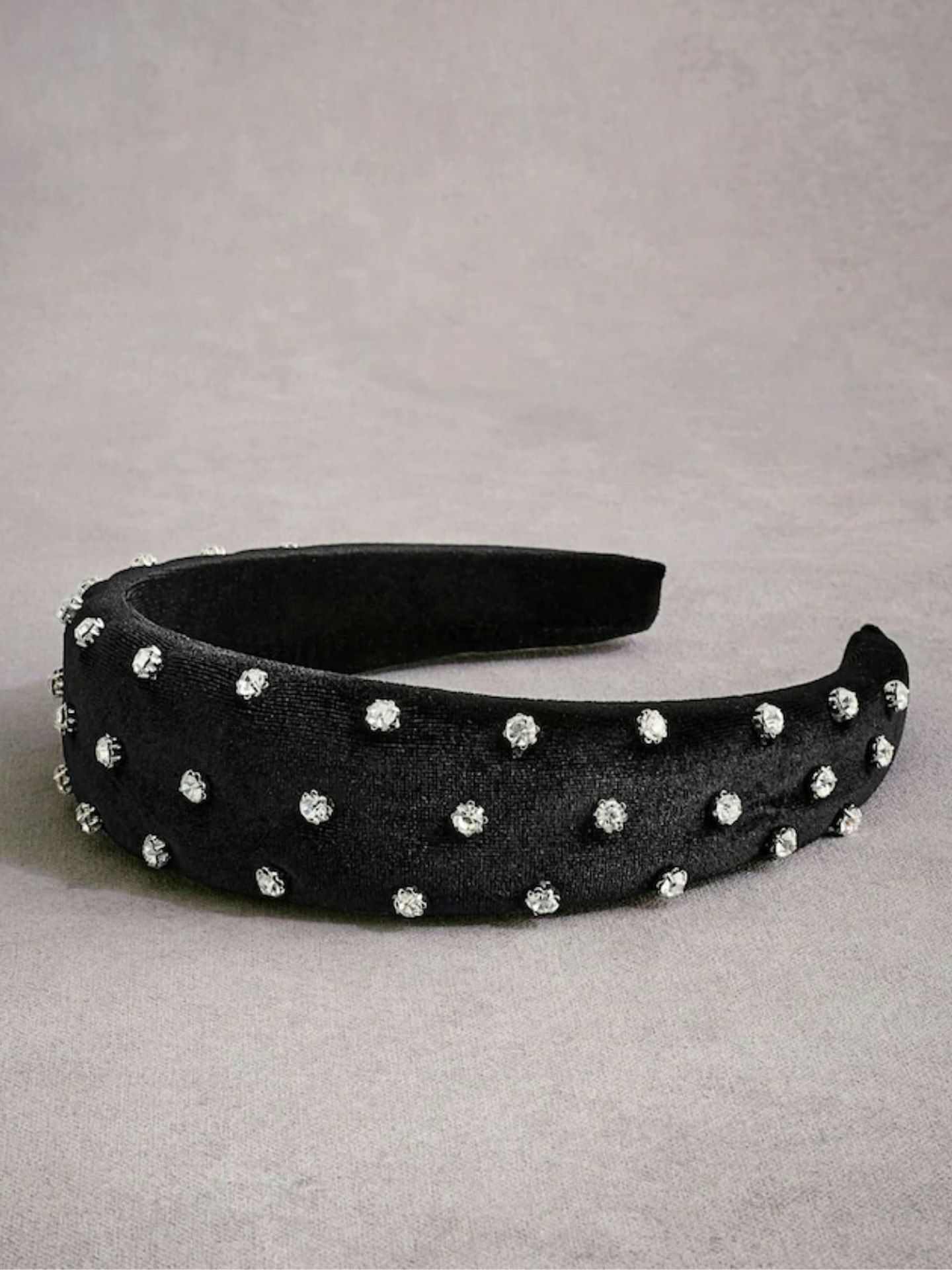 Black Tabitha Simmons Lucy Sparkle Velvet Headband