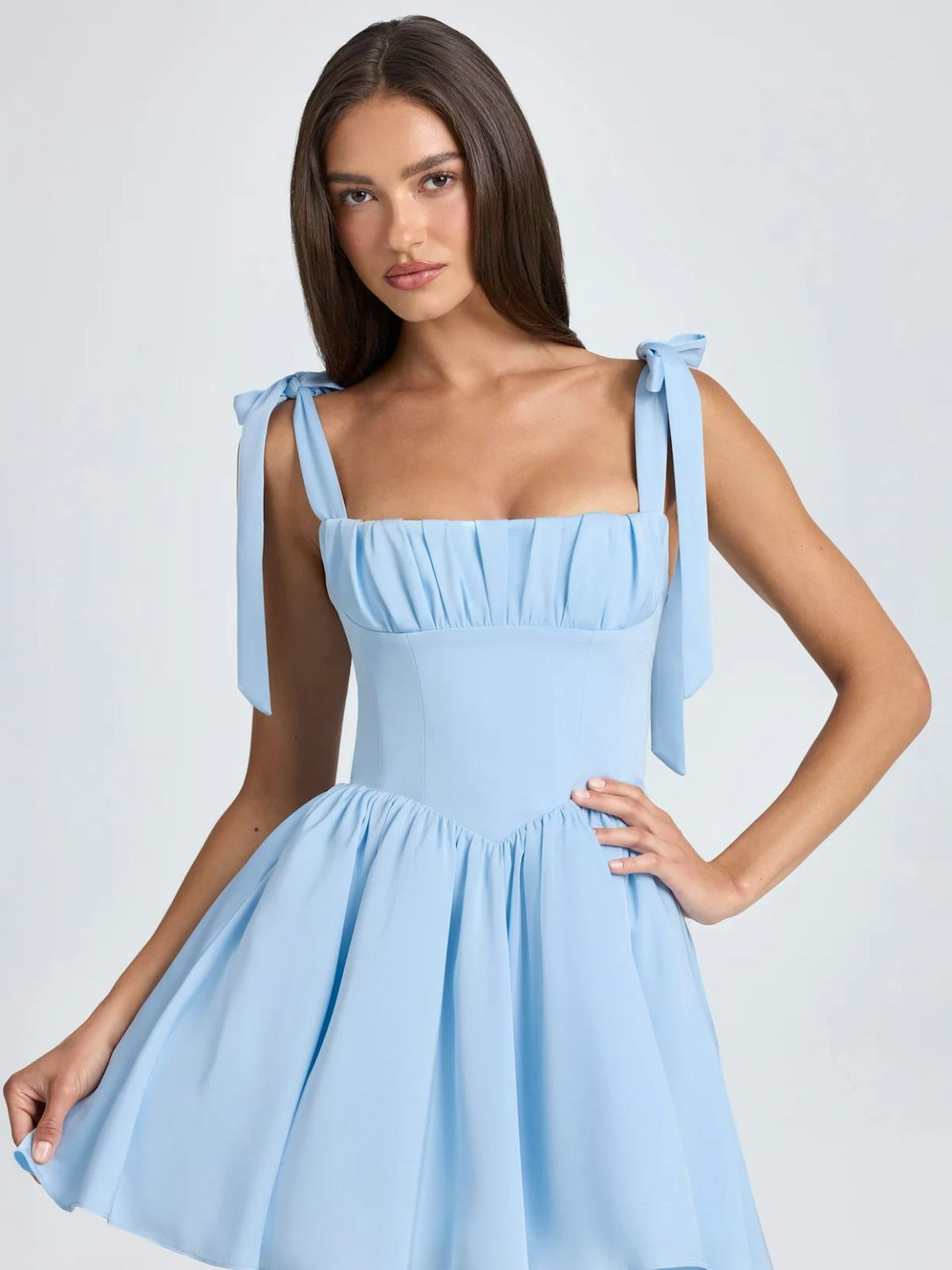 Oh Polly, Bellamy Draped Corset Mini Dress