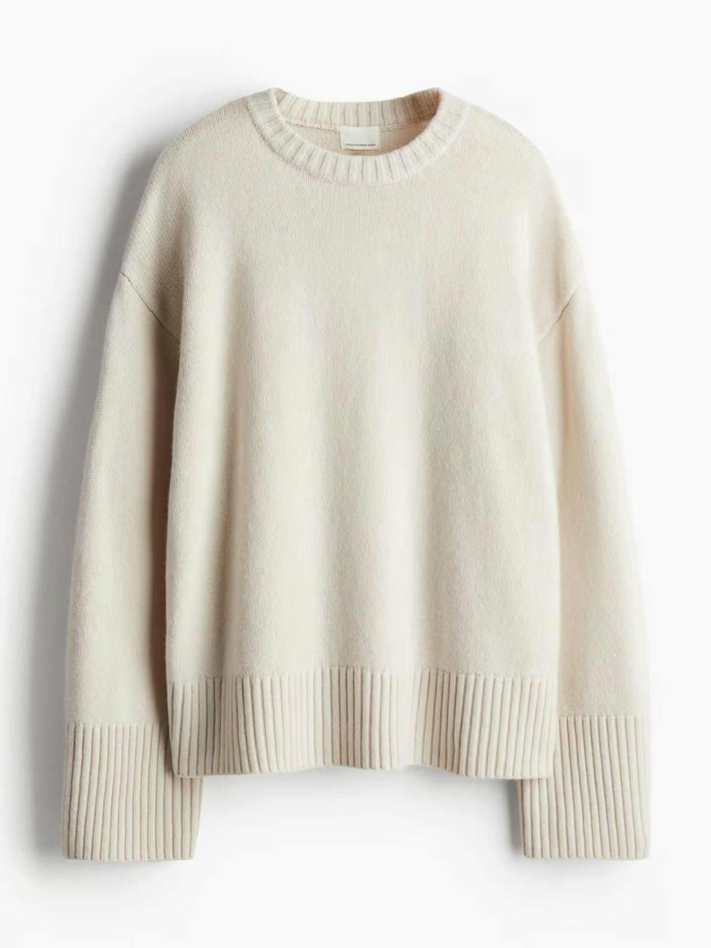 Oversized Cashmere-Blend Jumper - Light Beige