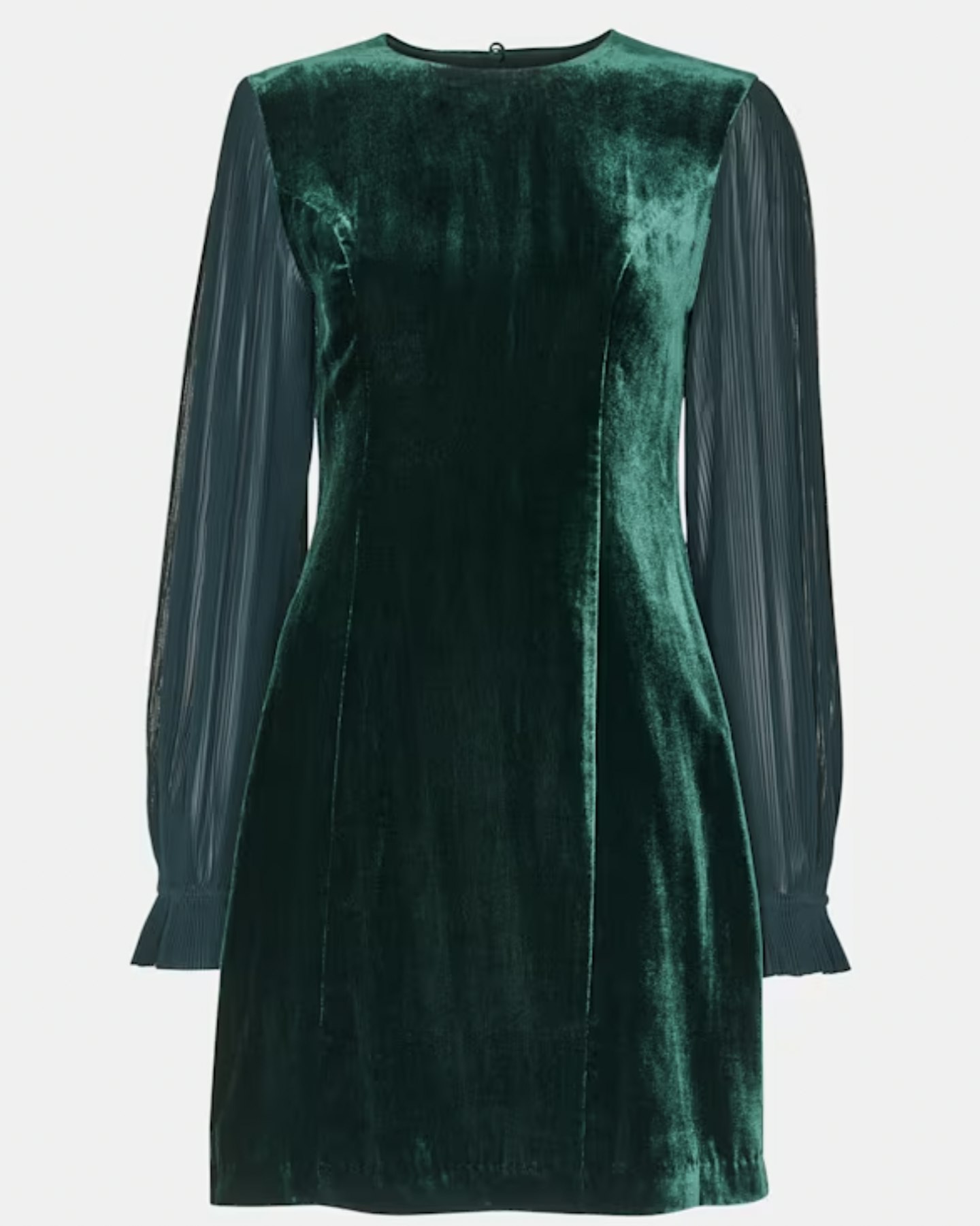 whistles green velvet dress 