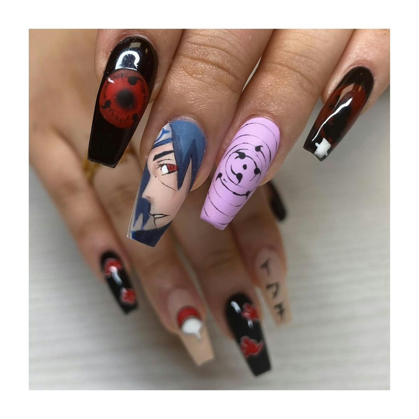 Anime Halloween Nails
