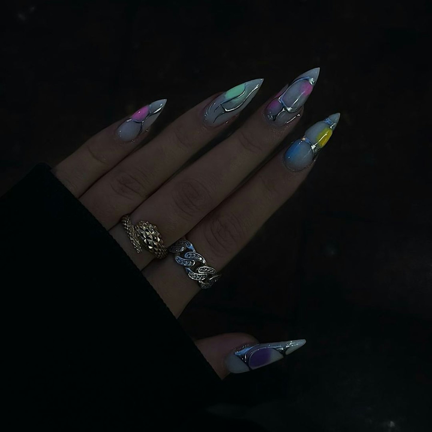 Glow In the Dark Halloween Nails