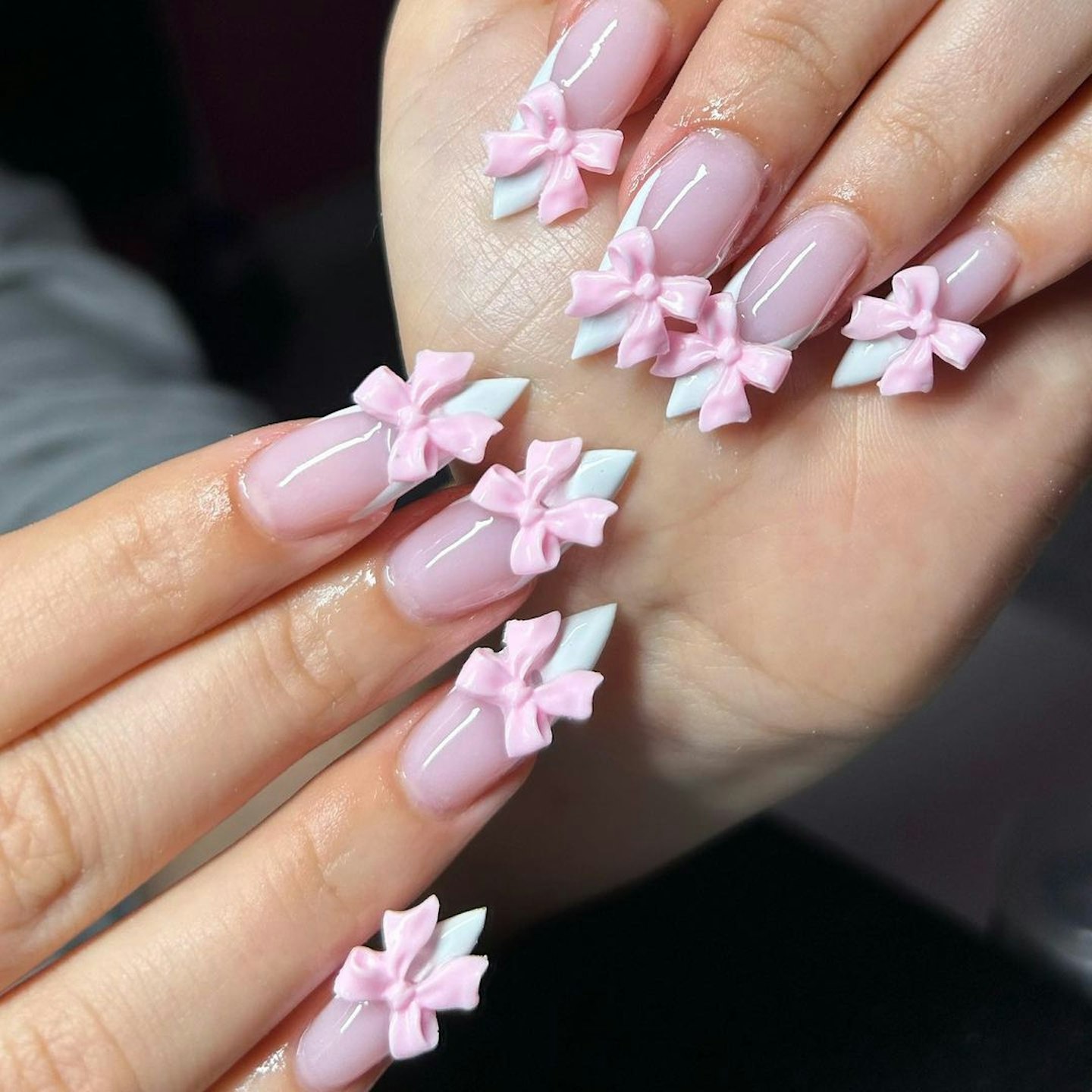 Bow Halloween Nails