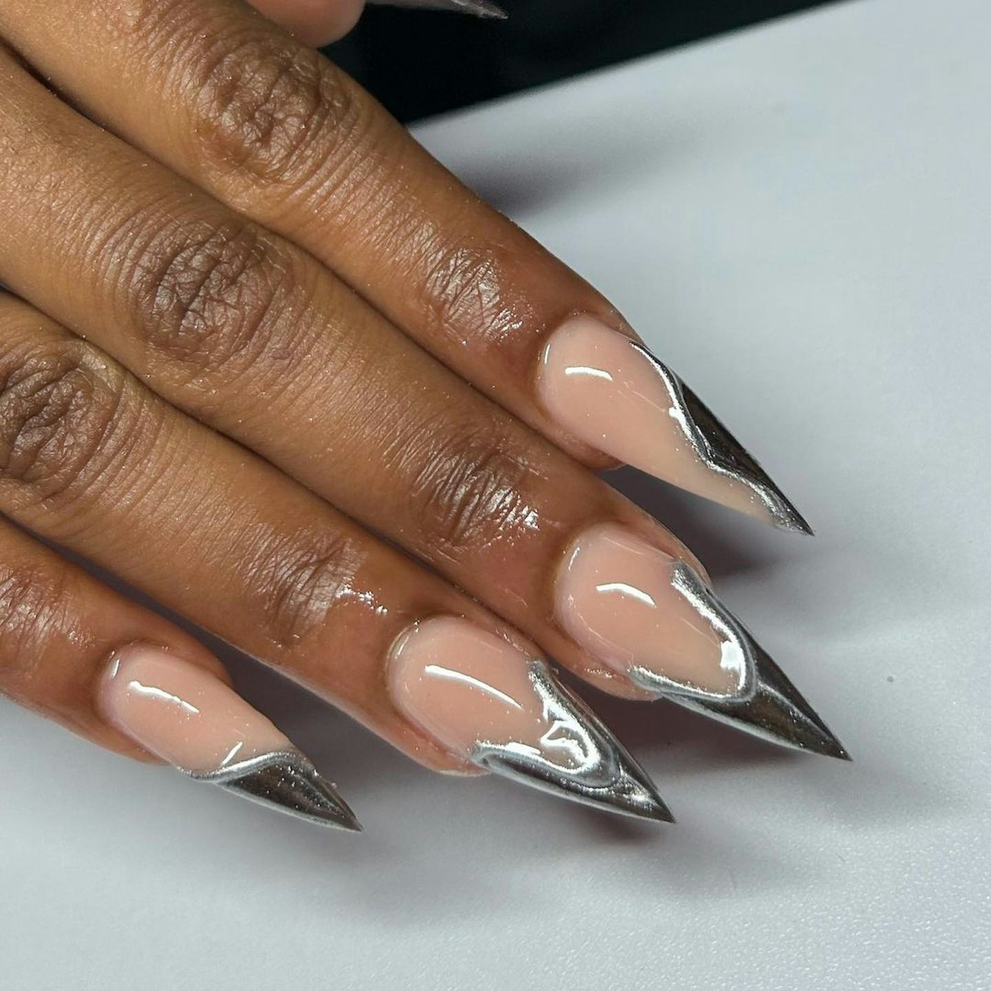 Chrome Claws Halloween Nails