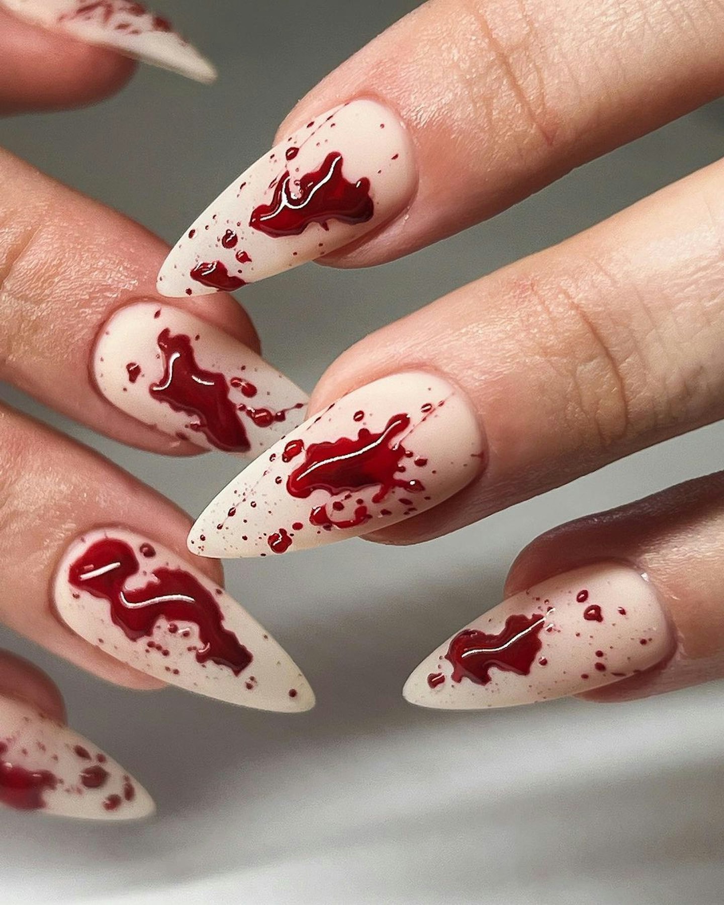 Dripping Blood Halloween Nails