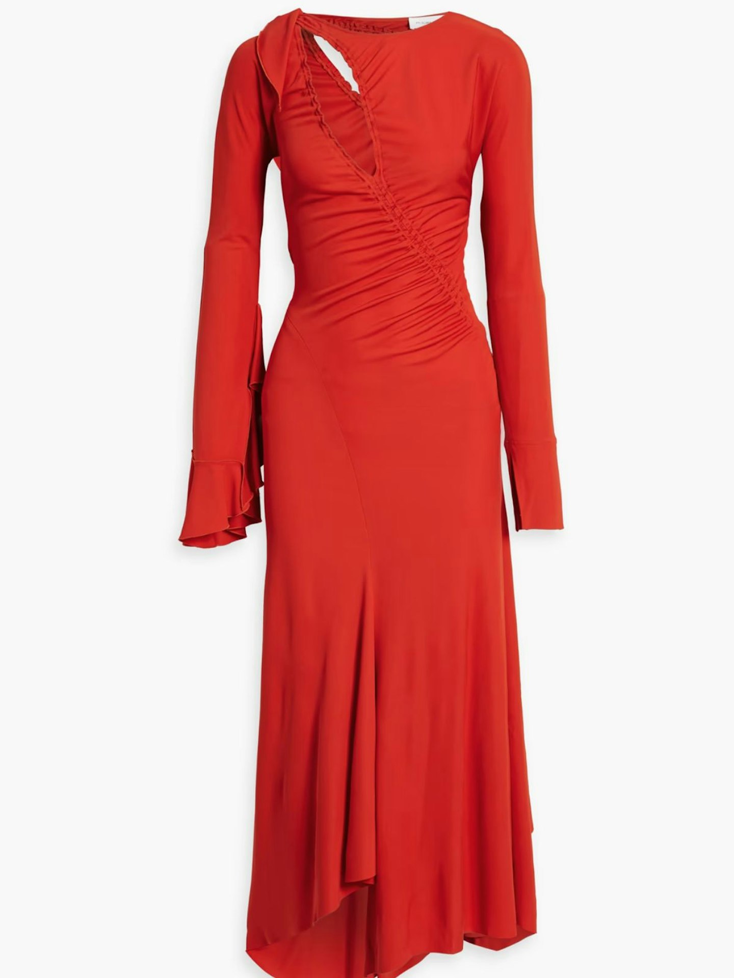 Victoria Beckham, Asymmetric Cutout Jersey Midi Dress