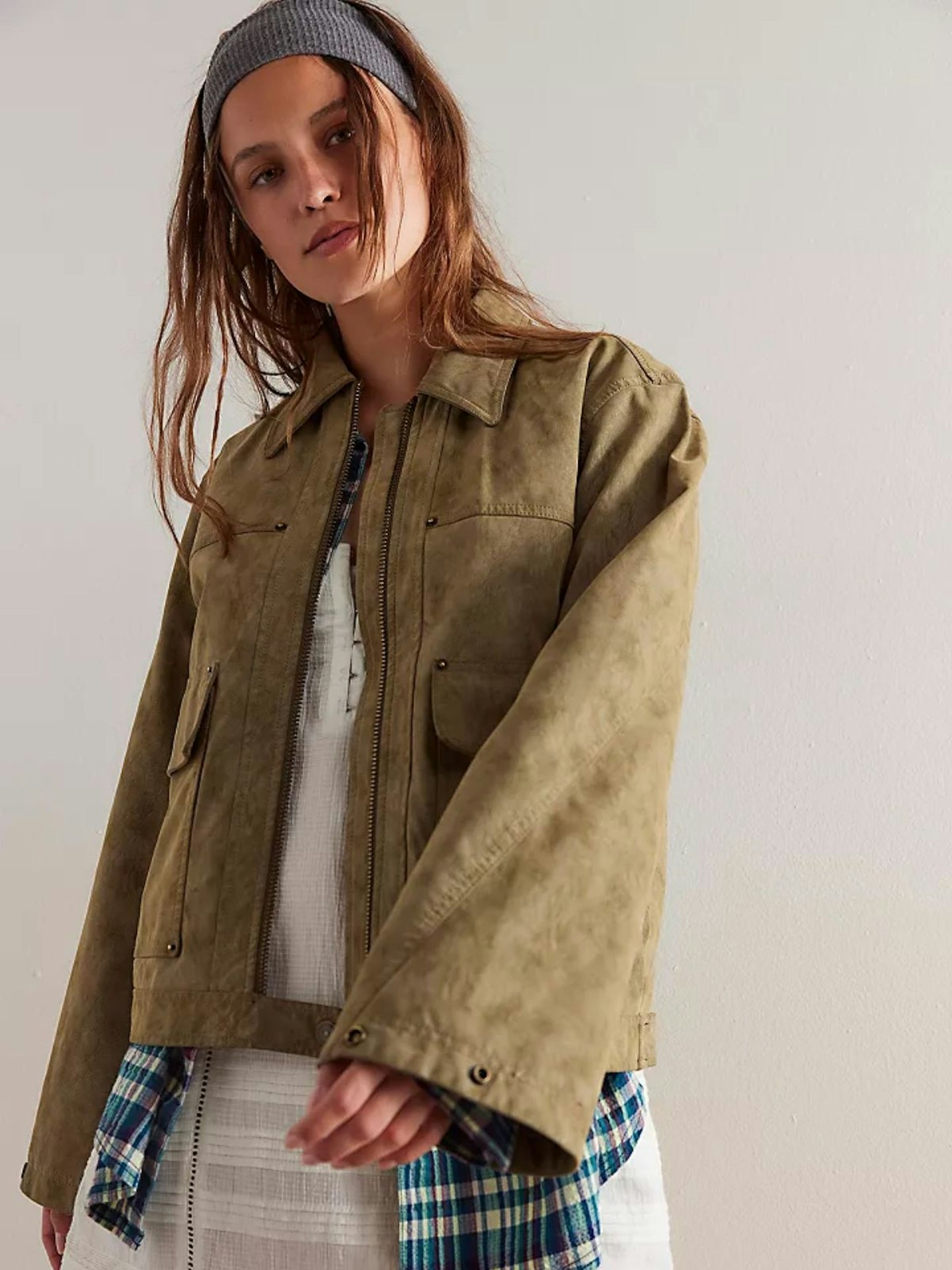 We The Free Blair Vegan Suede Jacket - Coriander