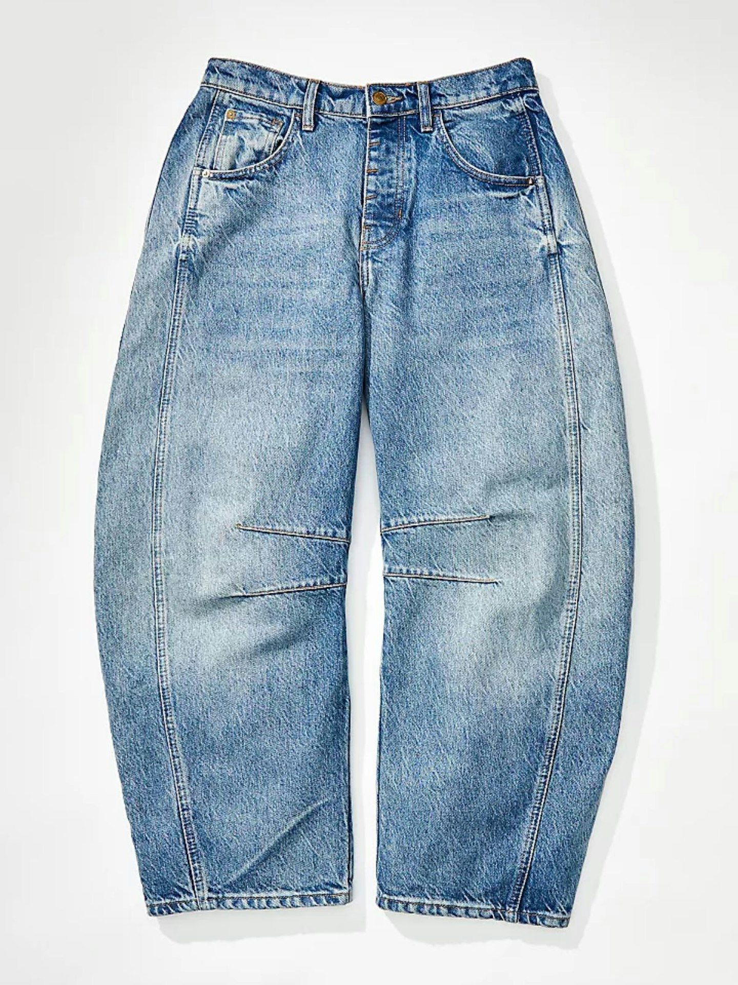 We The Free Good Luck Mid-Rise Barrel Jeans