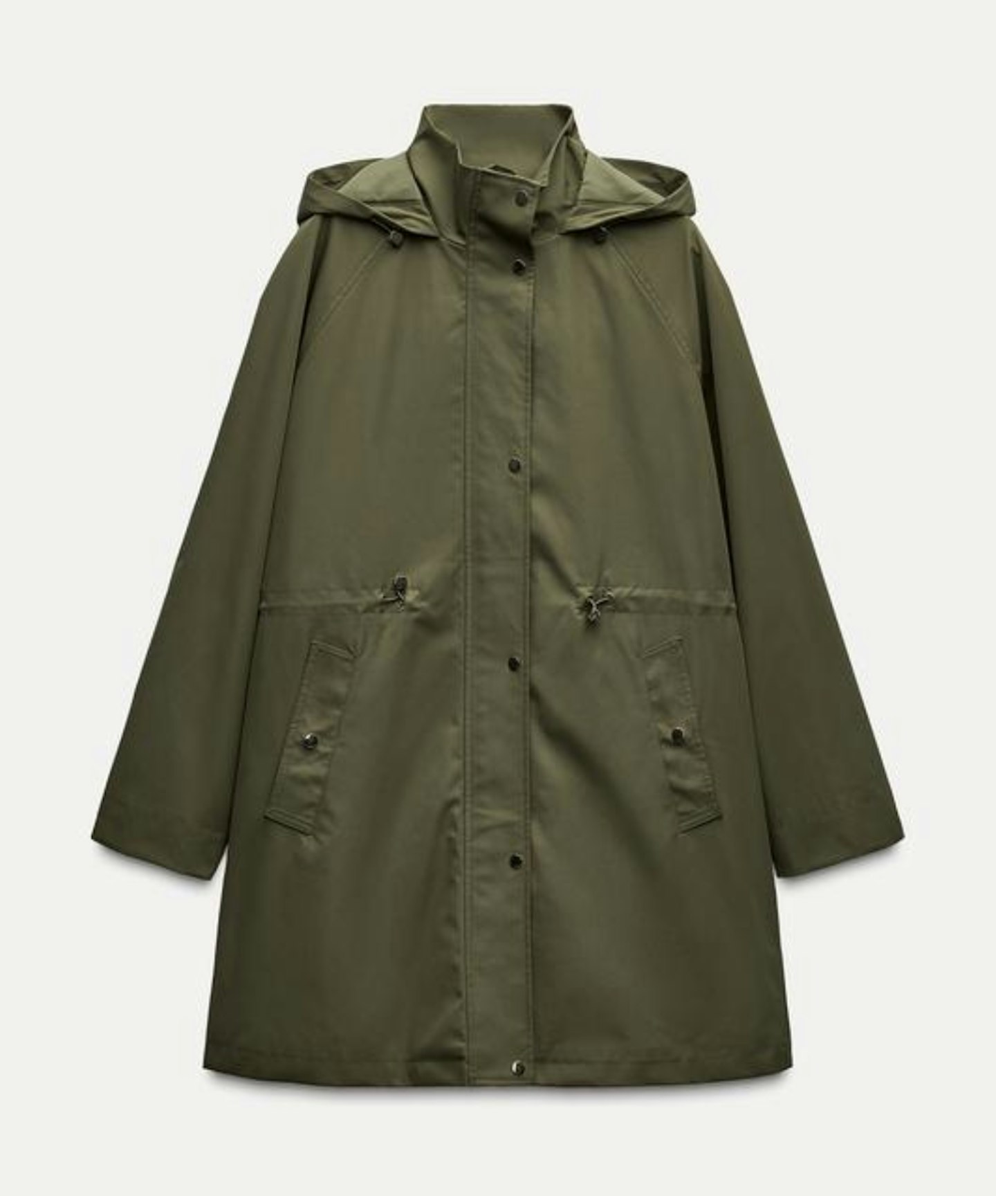 Zara Long Technical Fabric Parka