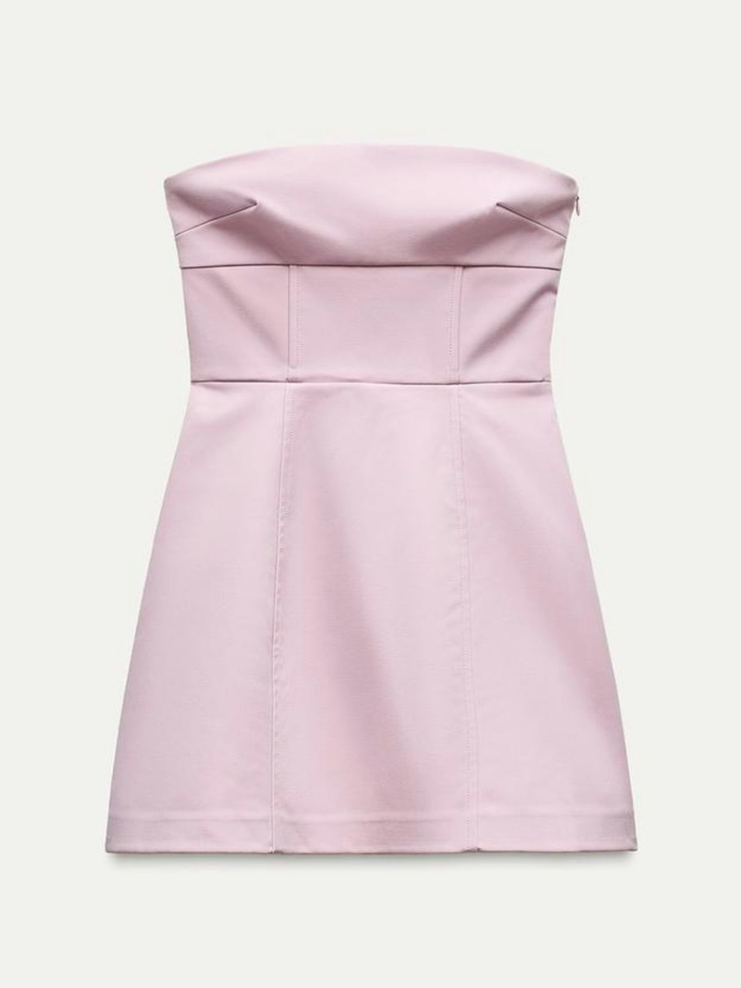 Zara, Strapless Short Dress With Bow