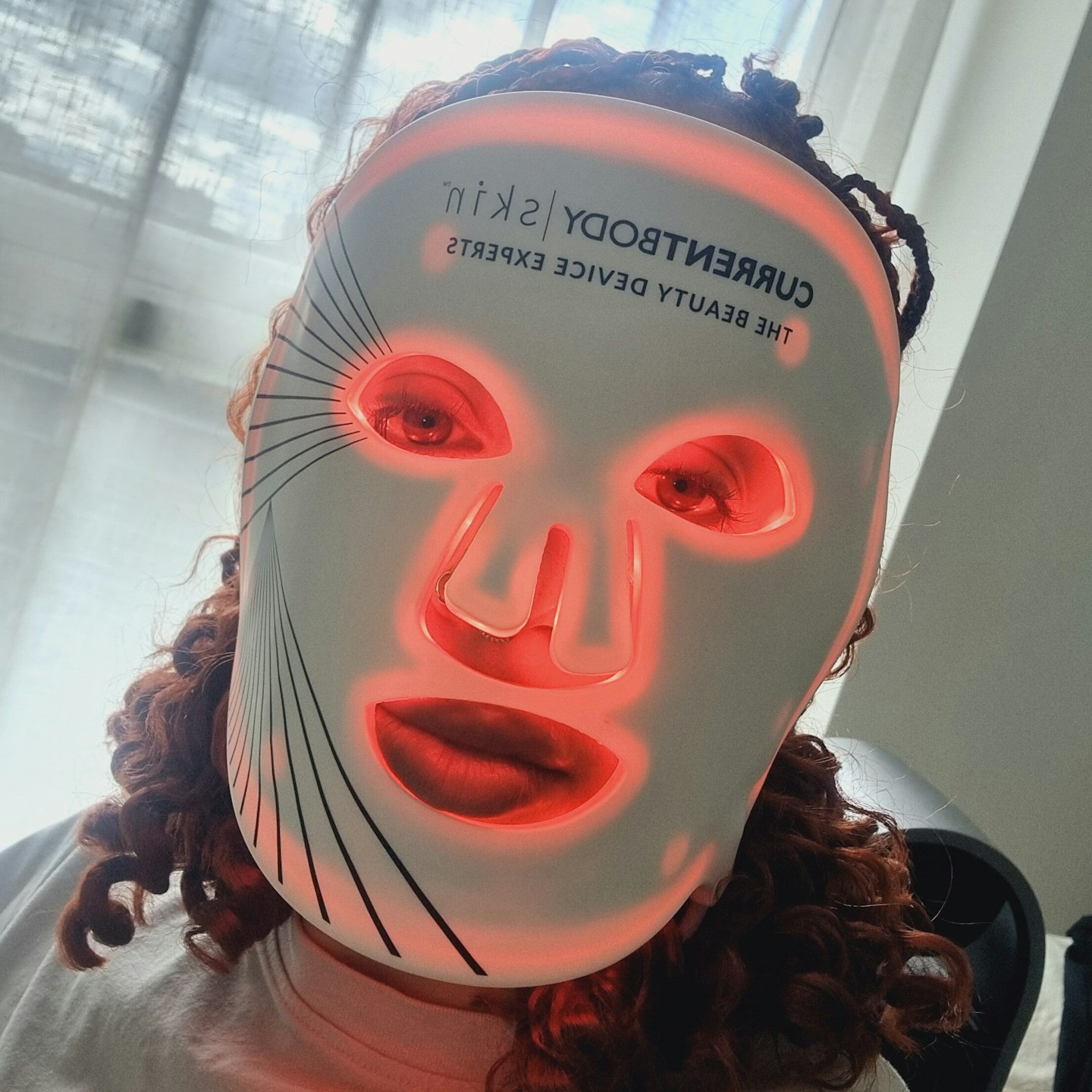 currentbody led face mask close up