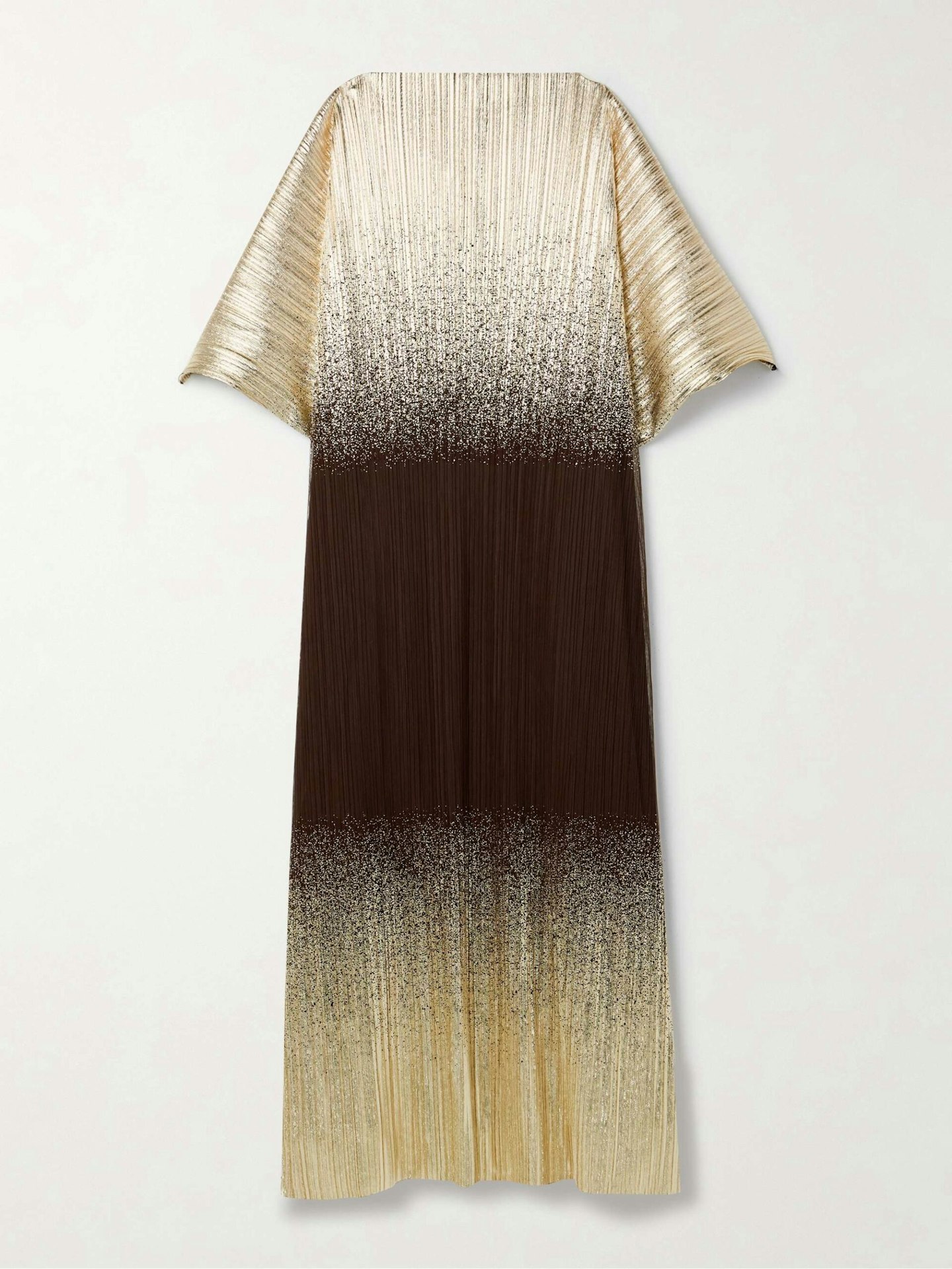 Dima Ayad Coccon Metallic Plissé-Tulle Gown