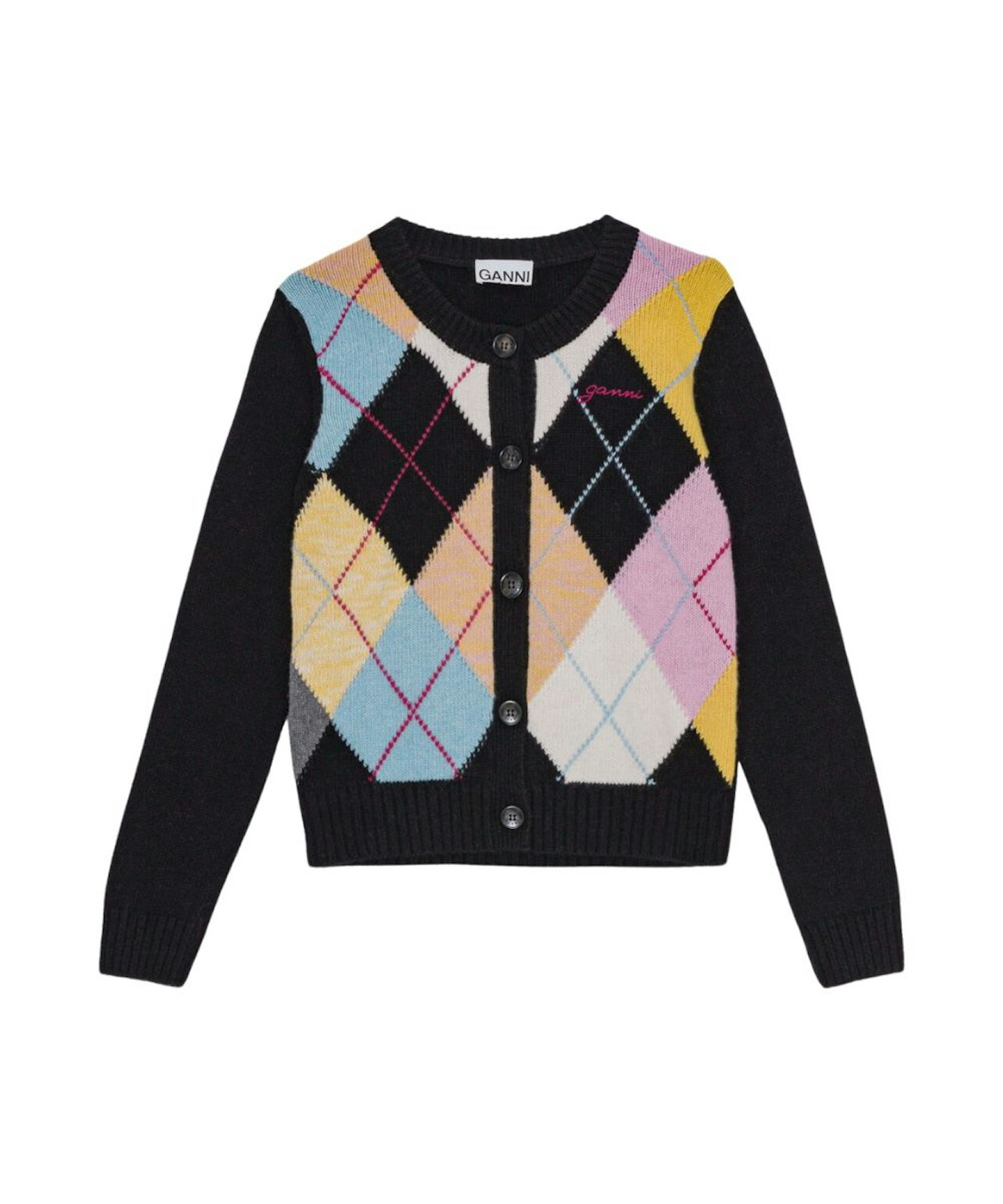 Ganni, Multicolour Harlequin Cardigan