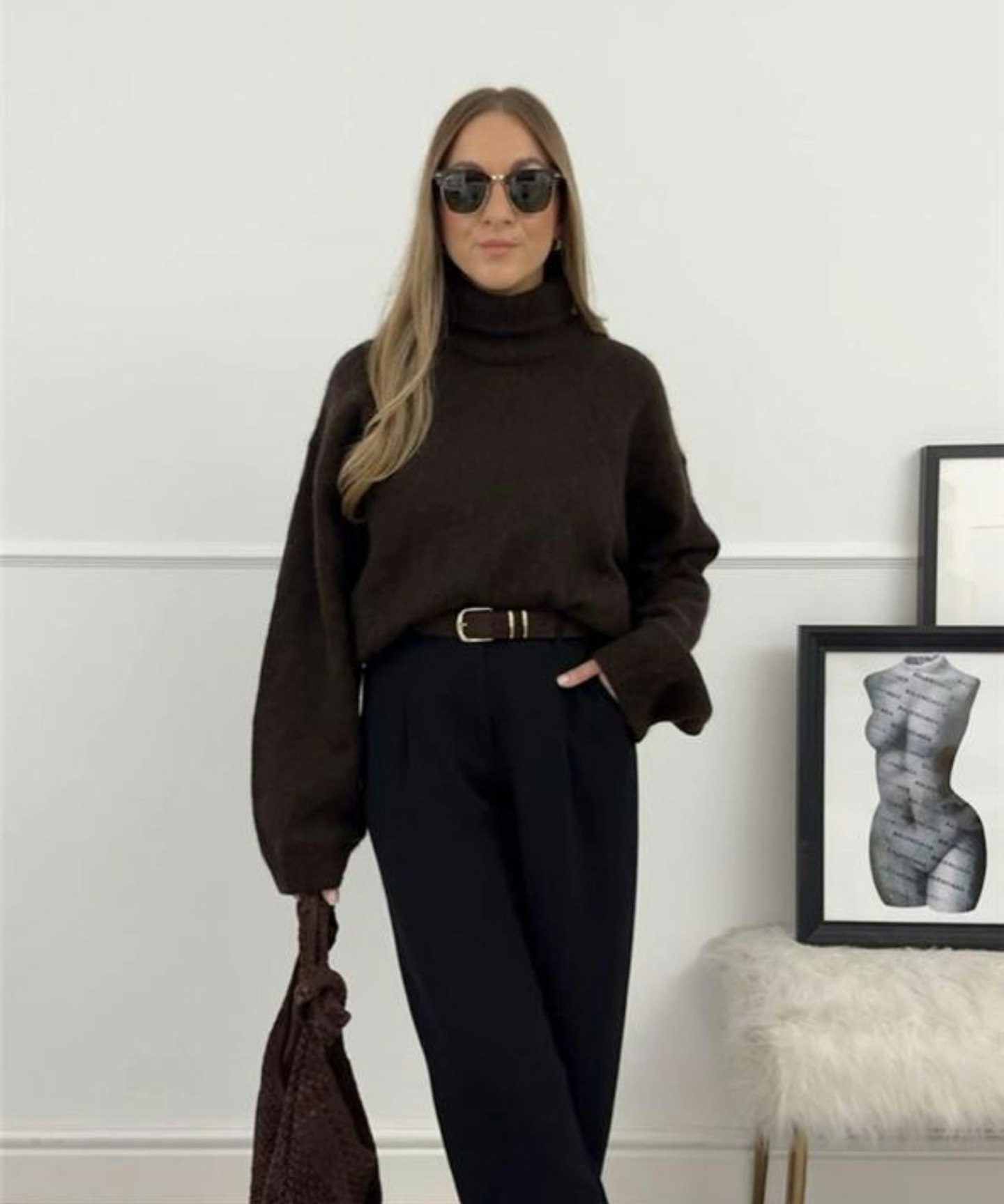 H&M Cashmere-Blend Polo Neck Jumper