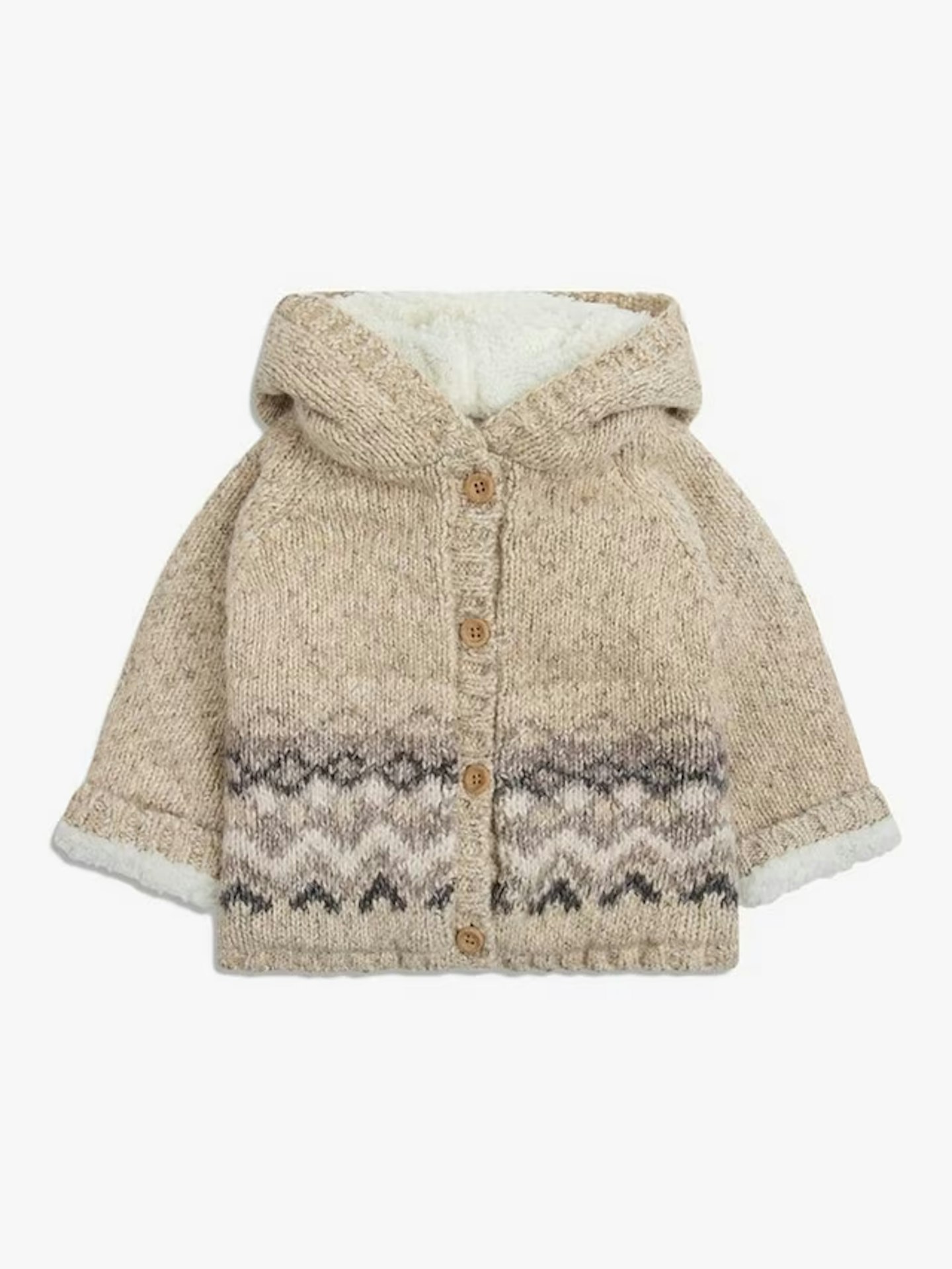 The Little Tailor, Fairisle Pattern Fleece Lined Pram Coat