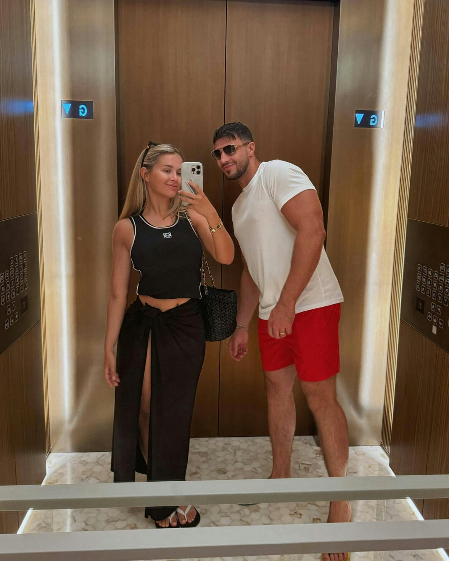 Molly-Mae Hague and Tommy Fury pose for a mirror selfie