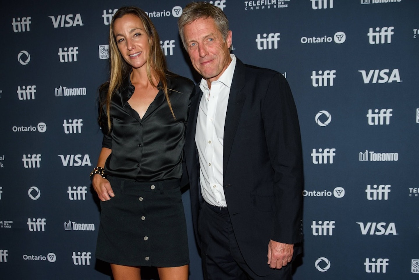 Hugh Grant's with his wife Anna Eberstein