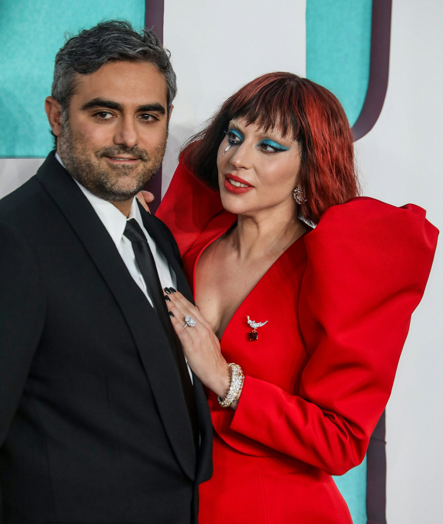 Lady Gaga and Michael Polanksy at the Folie Ã Deux premiere in London.