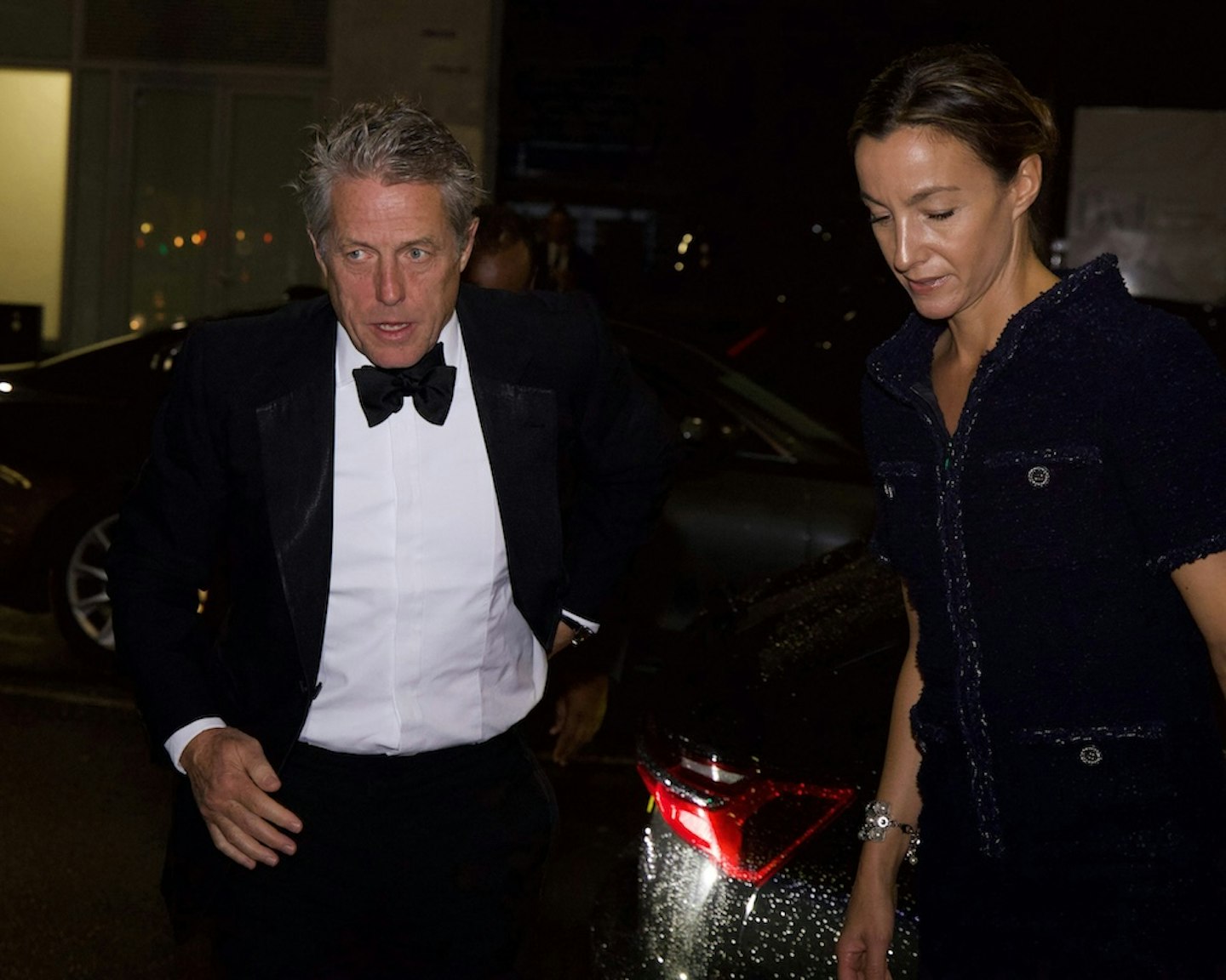 Hugh Grant's with his wife Anna Eberstein