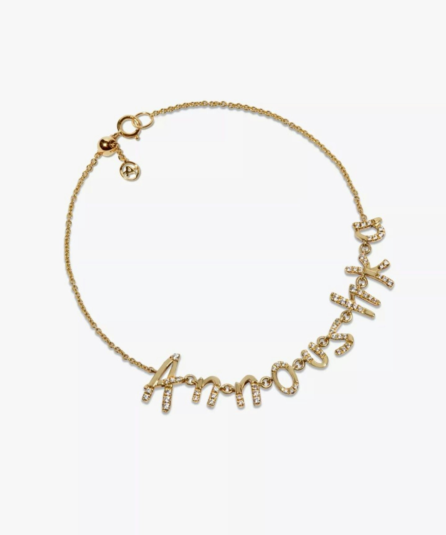 Chain Letters Personalised Bracelet, 18ct Yellow Gold