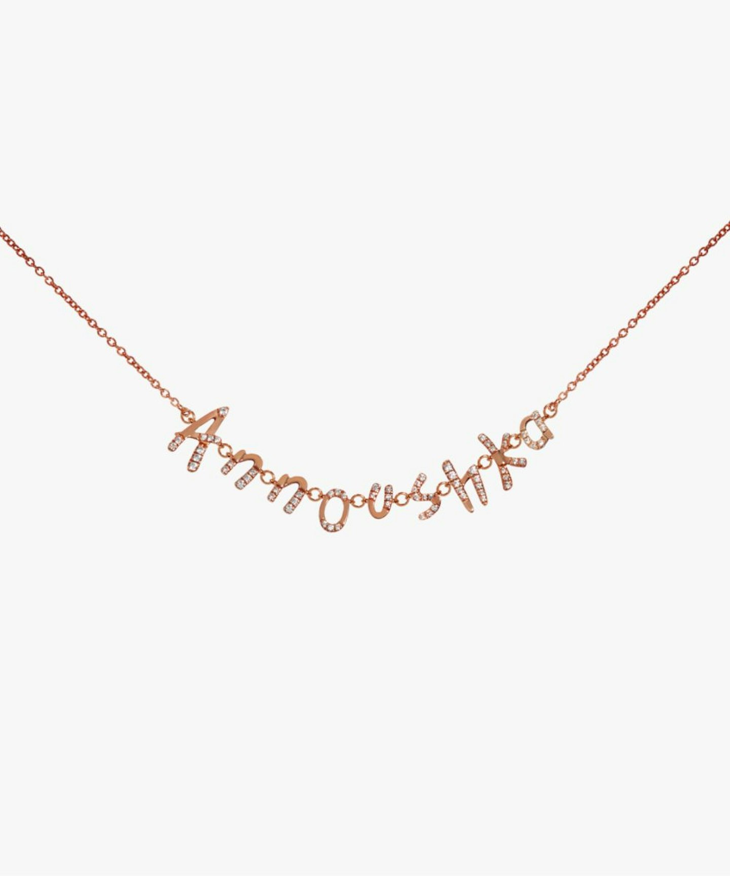 Chain Letters Personalised Necklace, 18ct Rose Gold