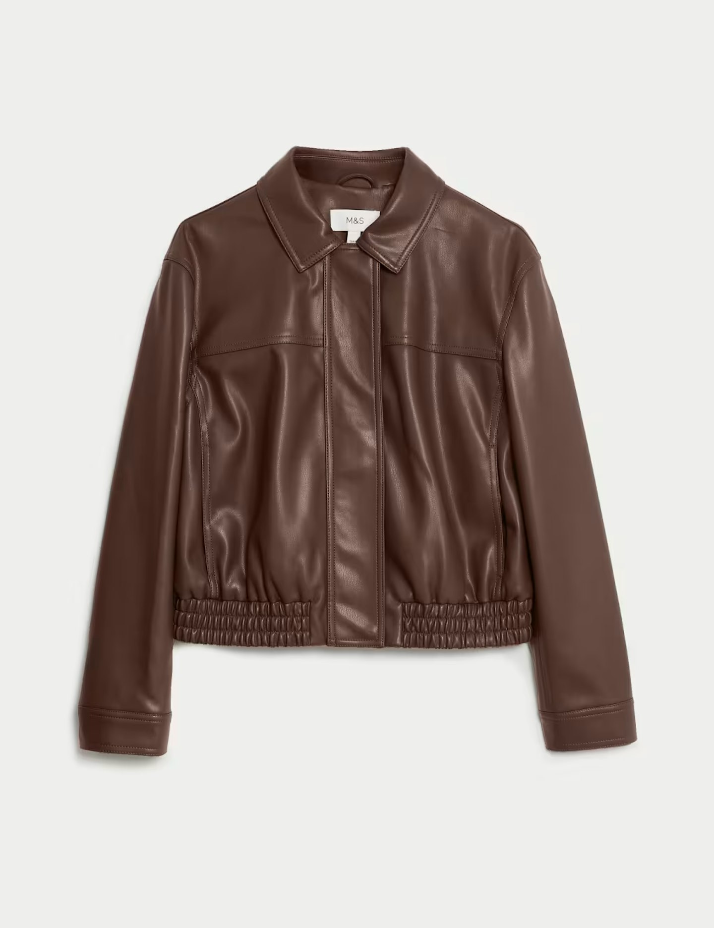 M&S, Faux Leather Harrington Jacket