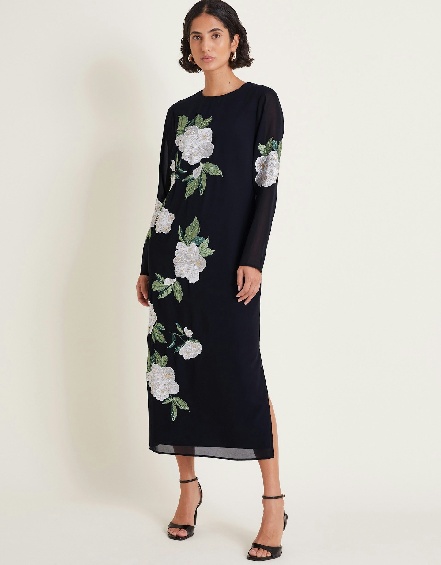 Monsoon Ariah Column Embellished Midi Dress