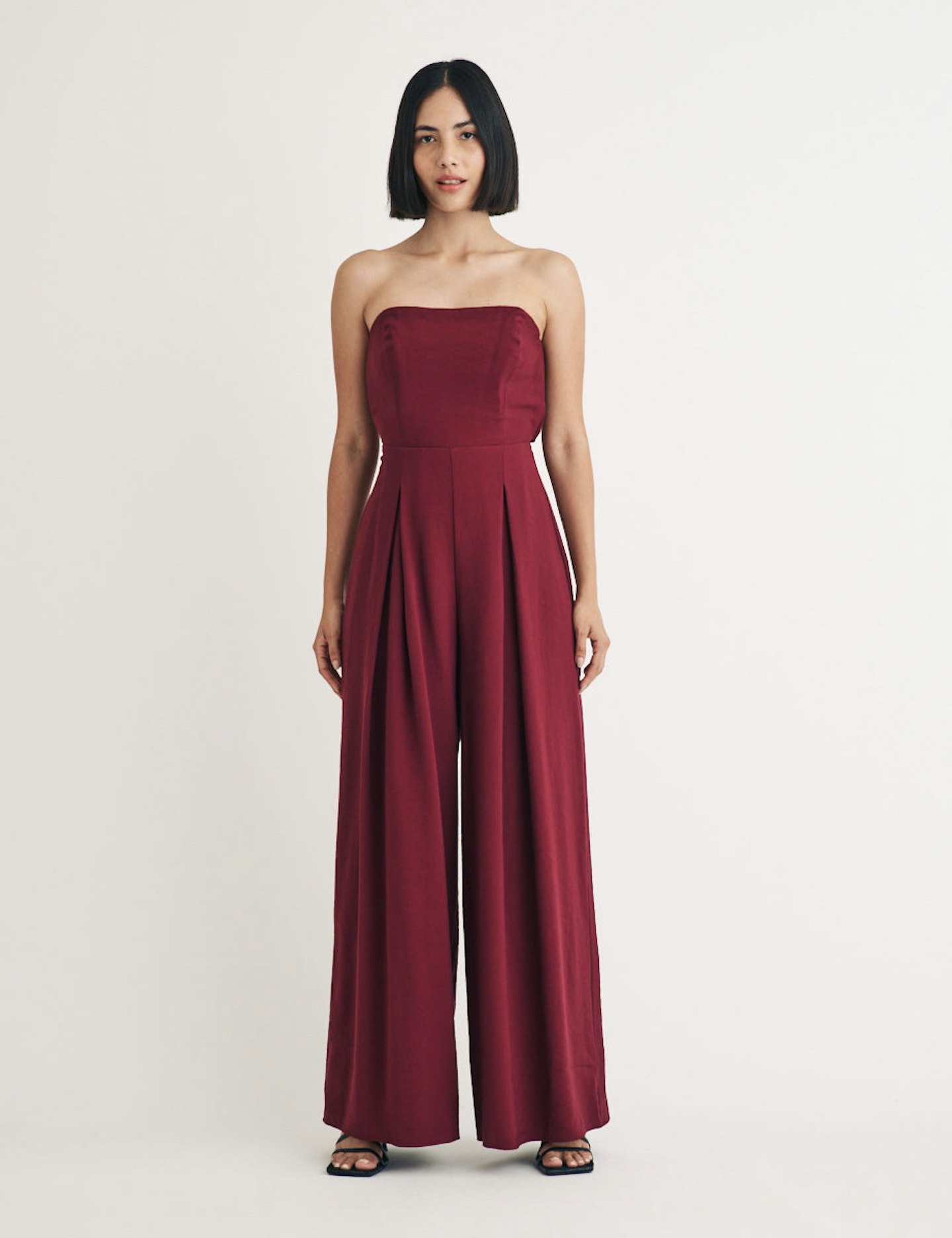 Nobody's Child Burgundy Bandeau Rory Jumpsuit