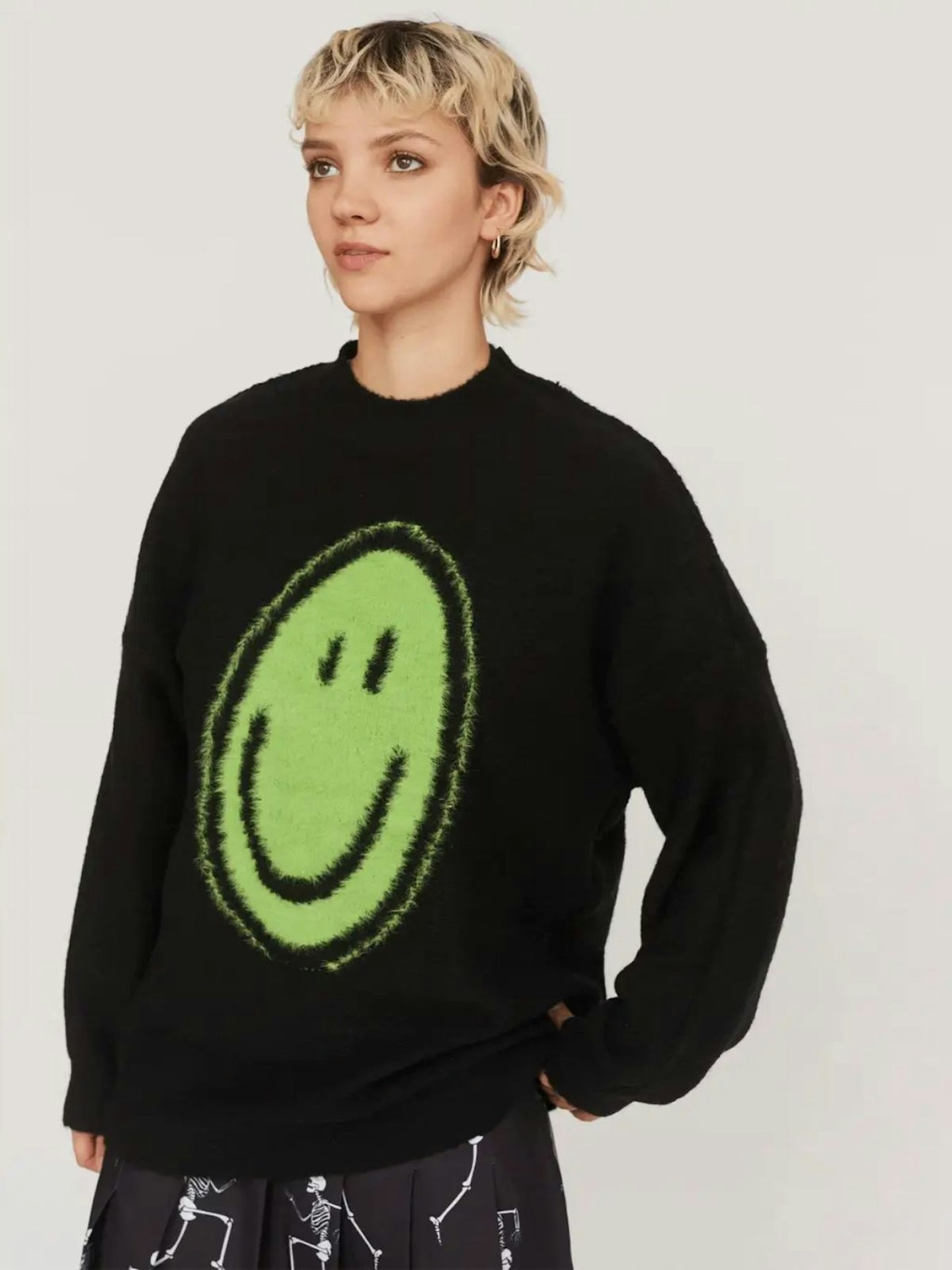 Lazy Oaf Spray Smile Reversible Knit Jumper